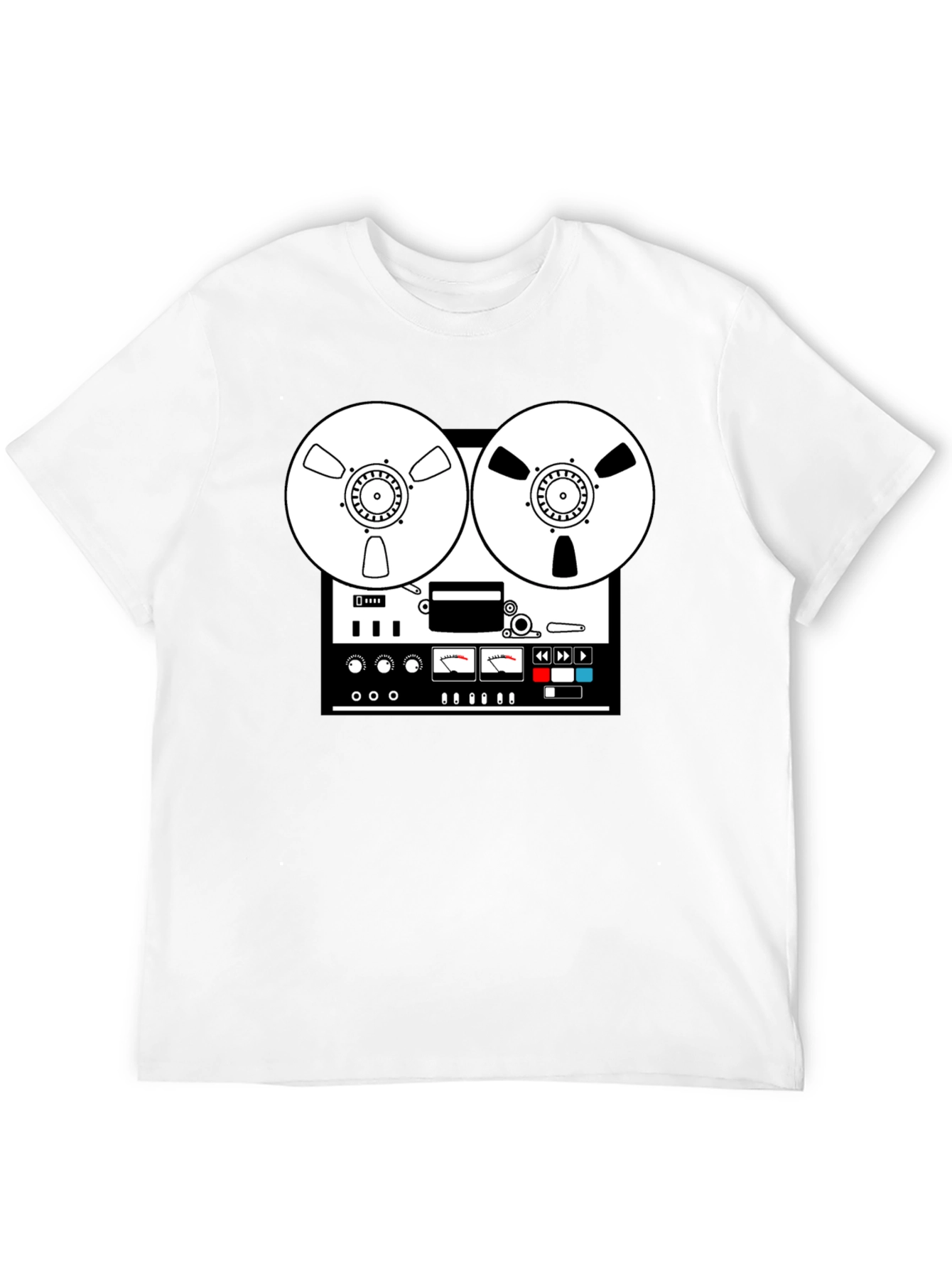 Retro Reel-to-Reel Graphic Tee - Classic Analog Style