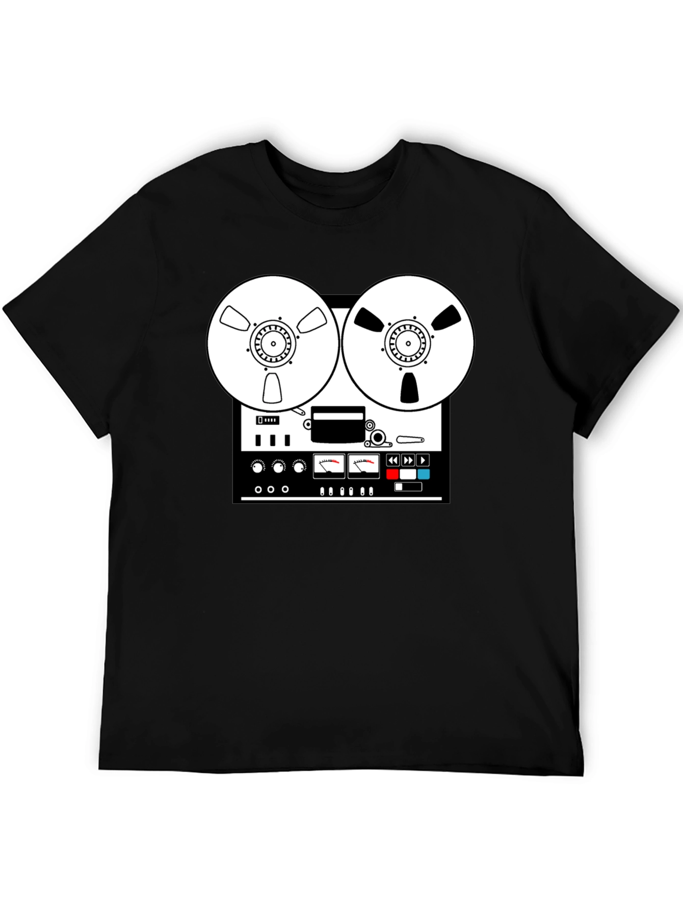 Retro Reel-to-Reel Graphic Tee - Classic Analog Style