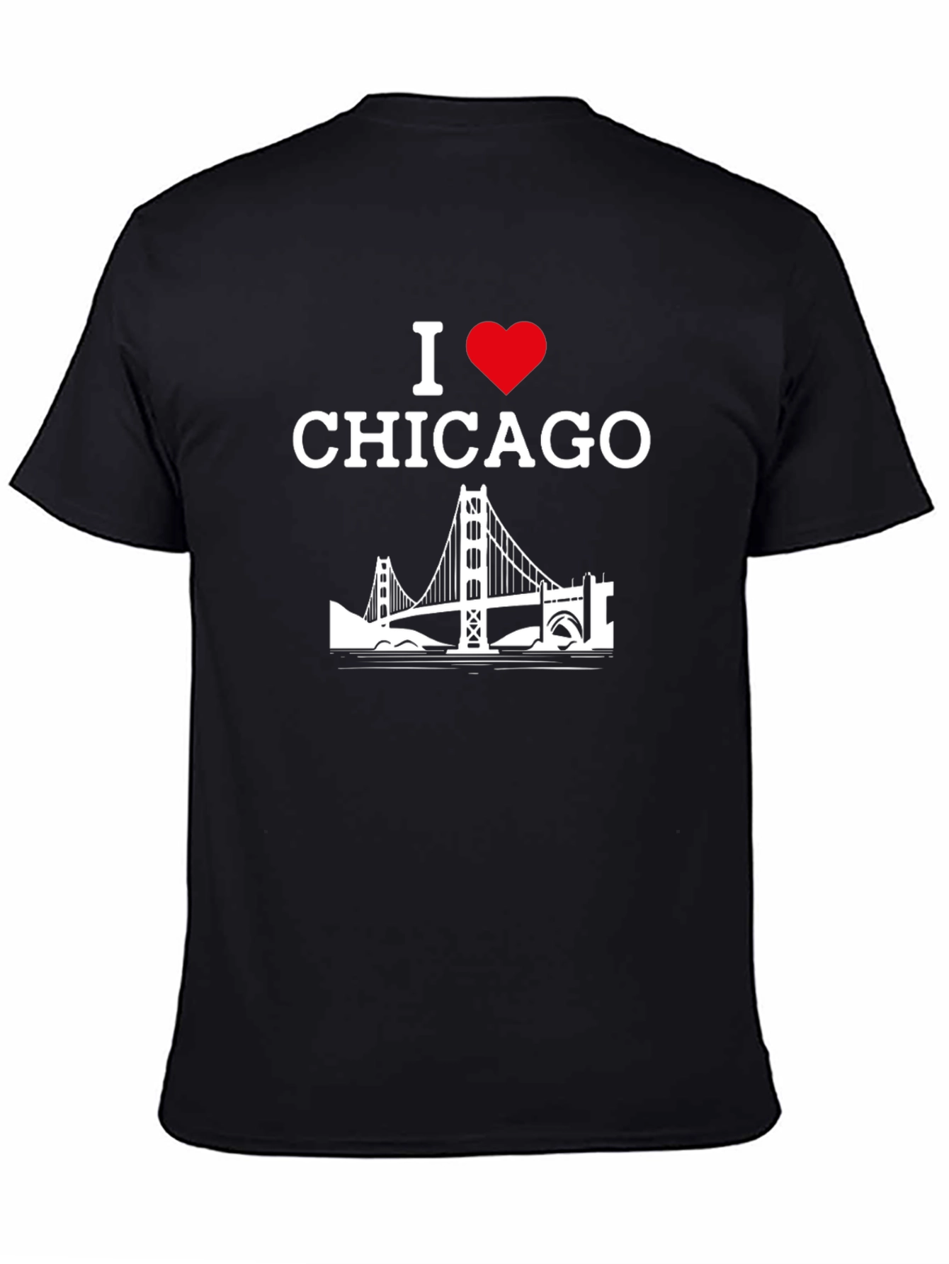 I Love Chicago Black T-Shirt