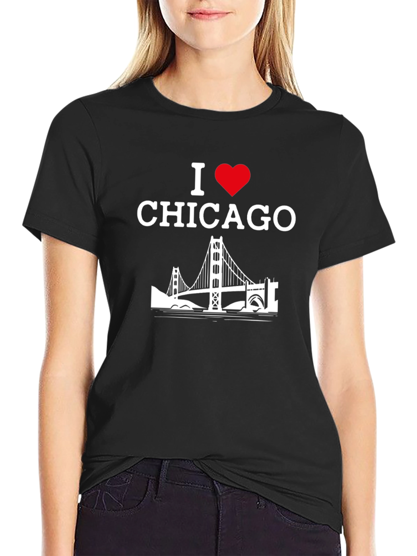 I Love Chicago Black T-Shirt