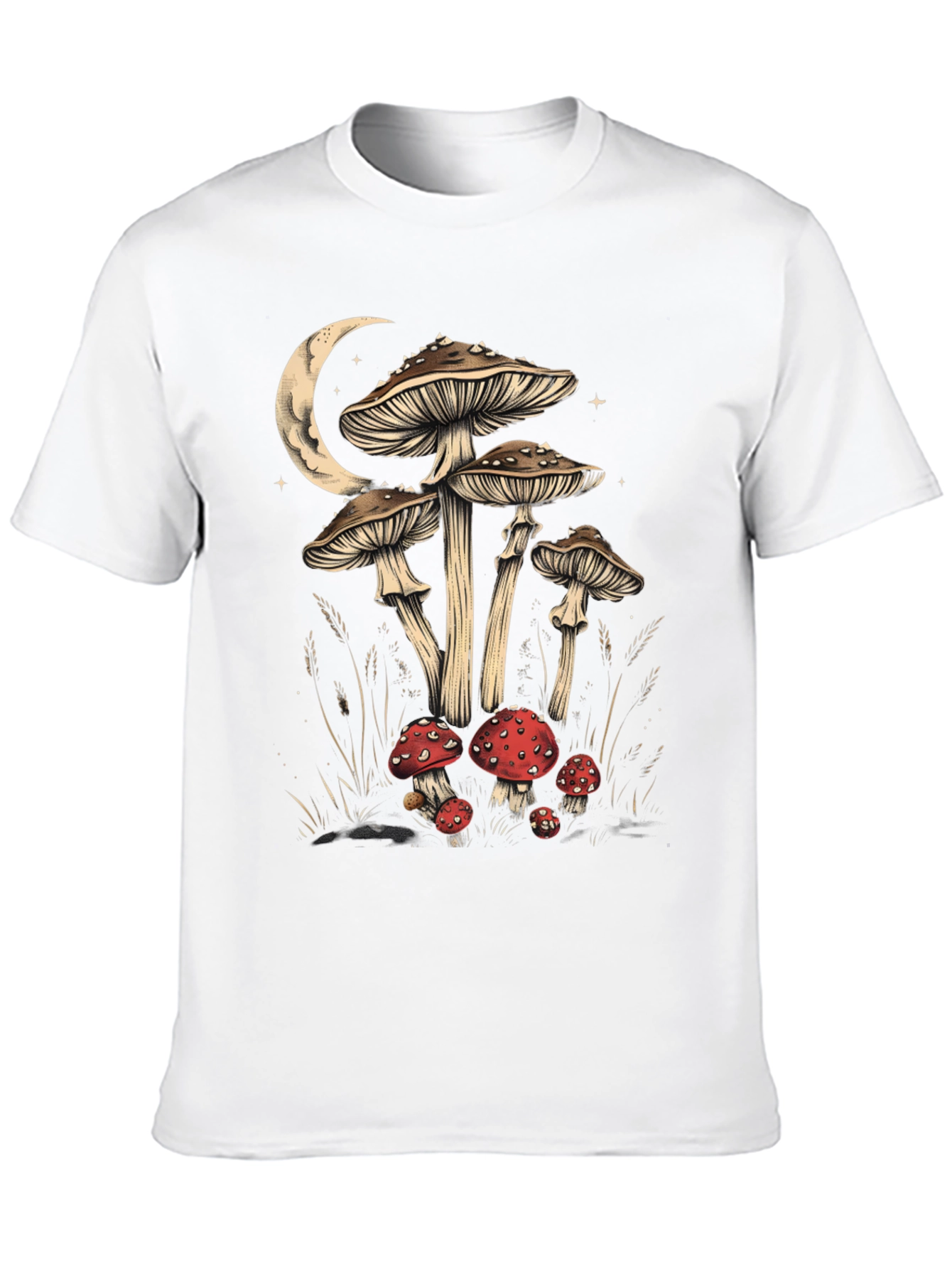 Mushroom Moon Graphic Tee - Black
