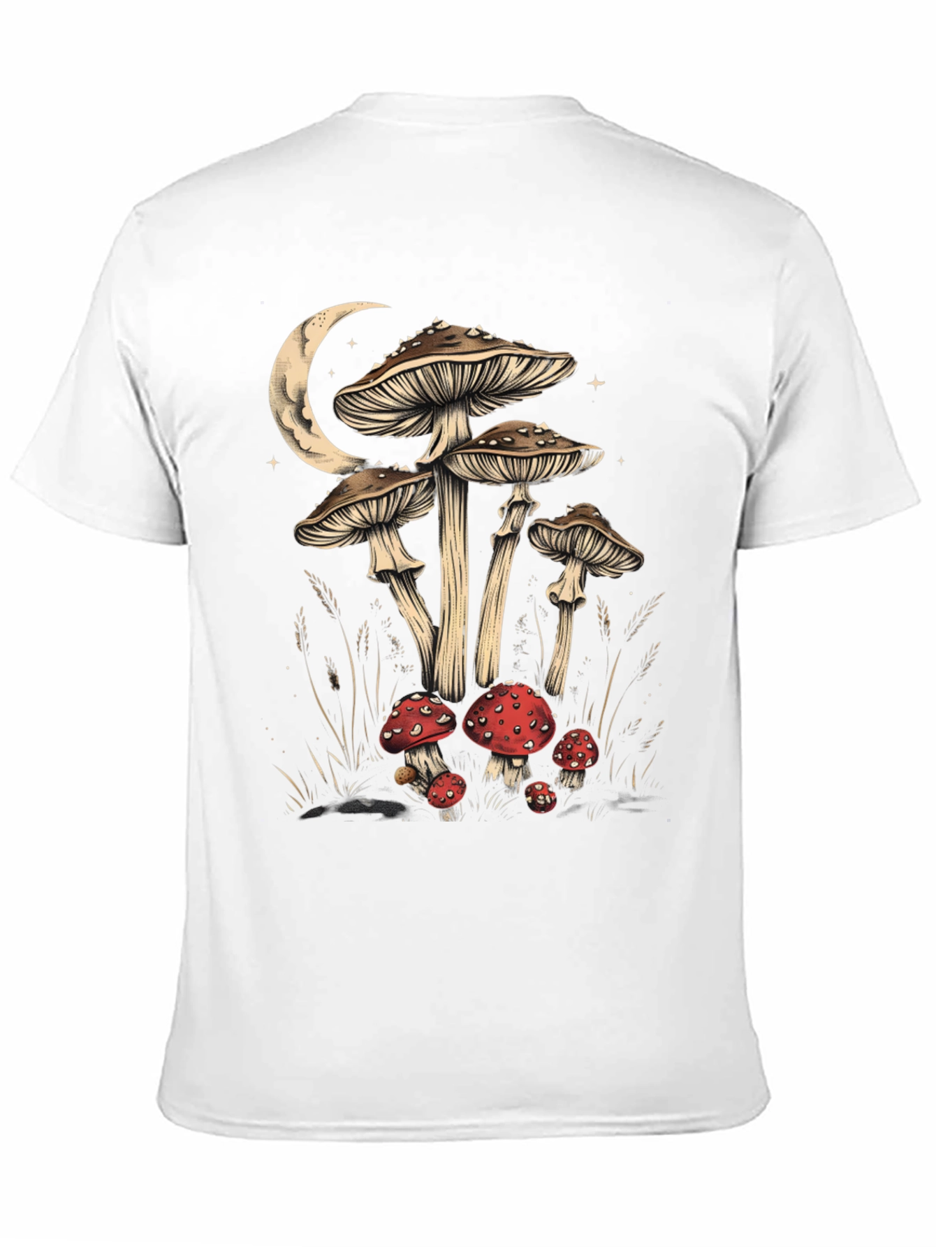 Mushroom Moon Graphic Tee - Black