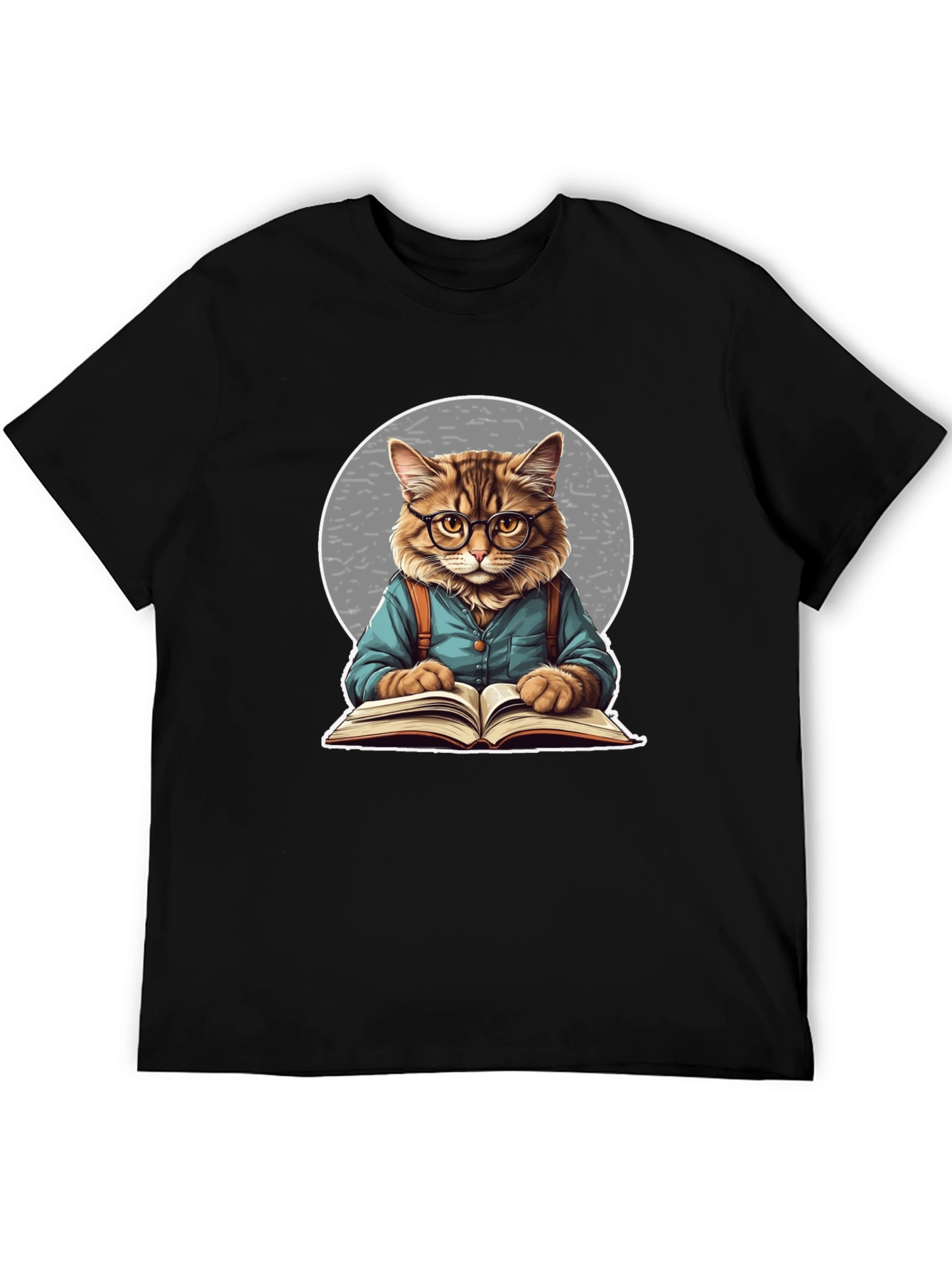 Cat Reader T-Shirt - Unique Graphic Tee