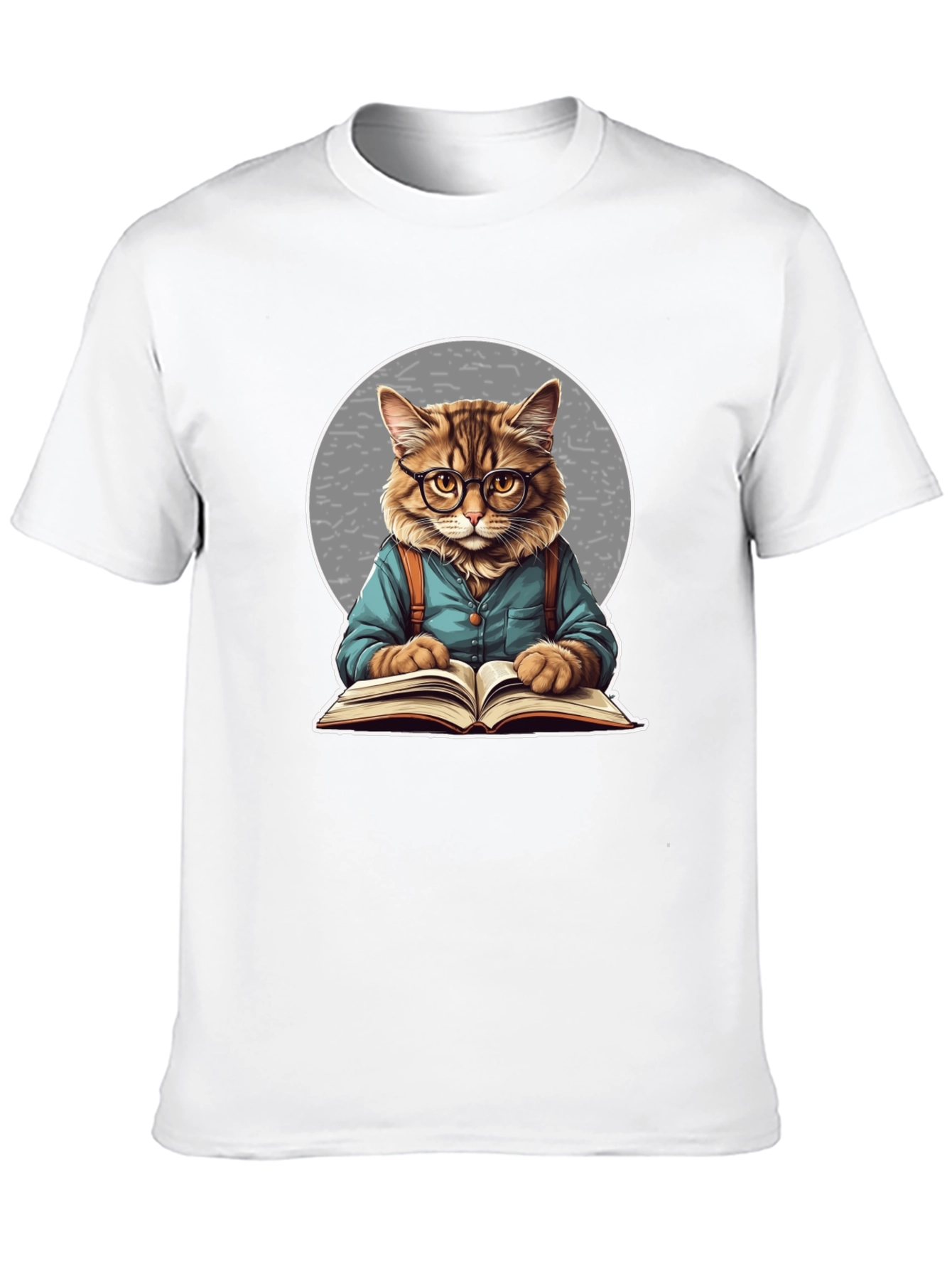Cat Reader T-Shirt - Unique Graphic Tee