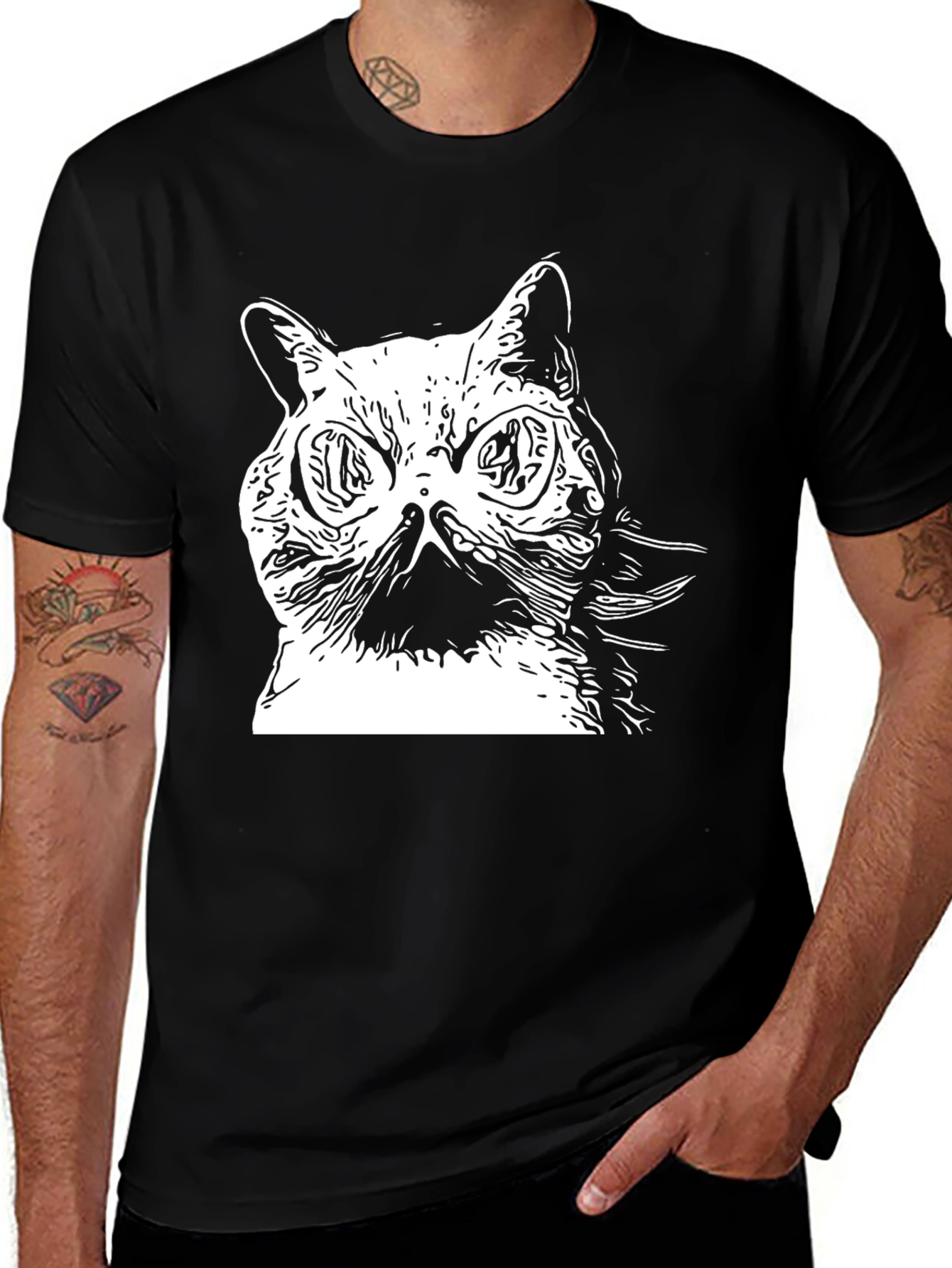 Black Cat Graphic T-Shirt