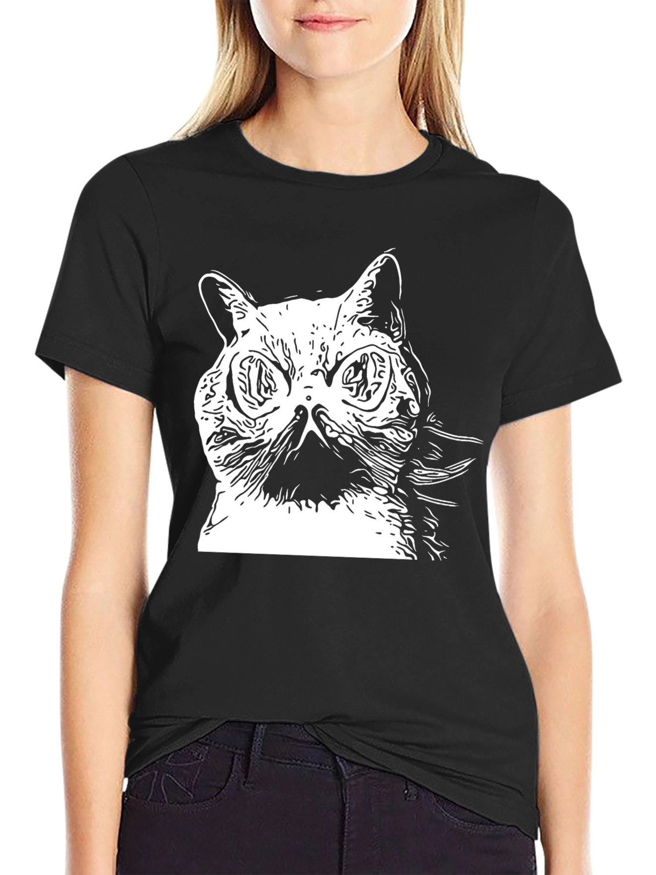 Black Cat Graphic T-Shirt