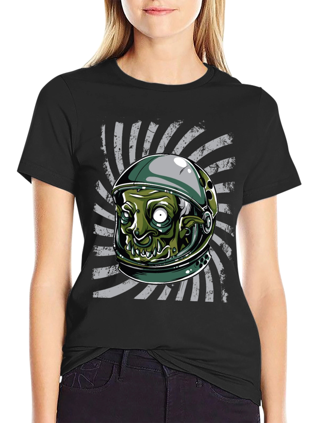 Zombie Astronaut Graphic T-Shirt - Sci-Fi Style