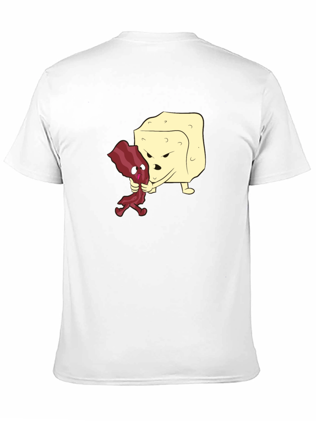 Funny Bacon vs Cheese Black T-Shirt