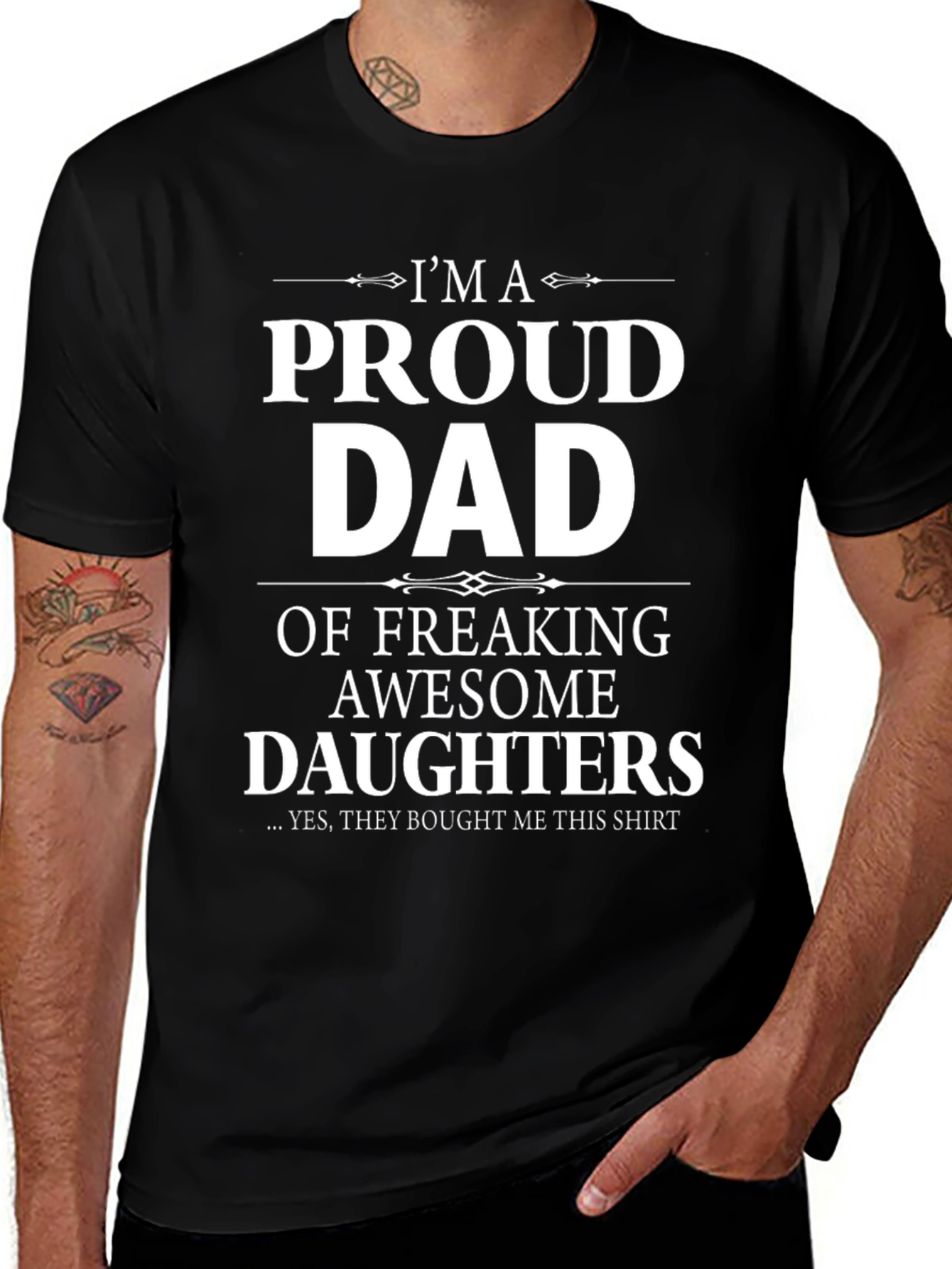 Proud Dad T-Shirt - Awesome Daughters Gift