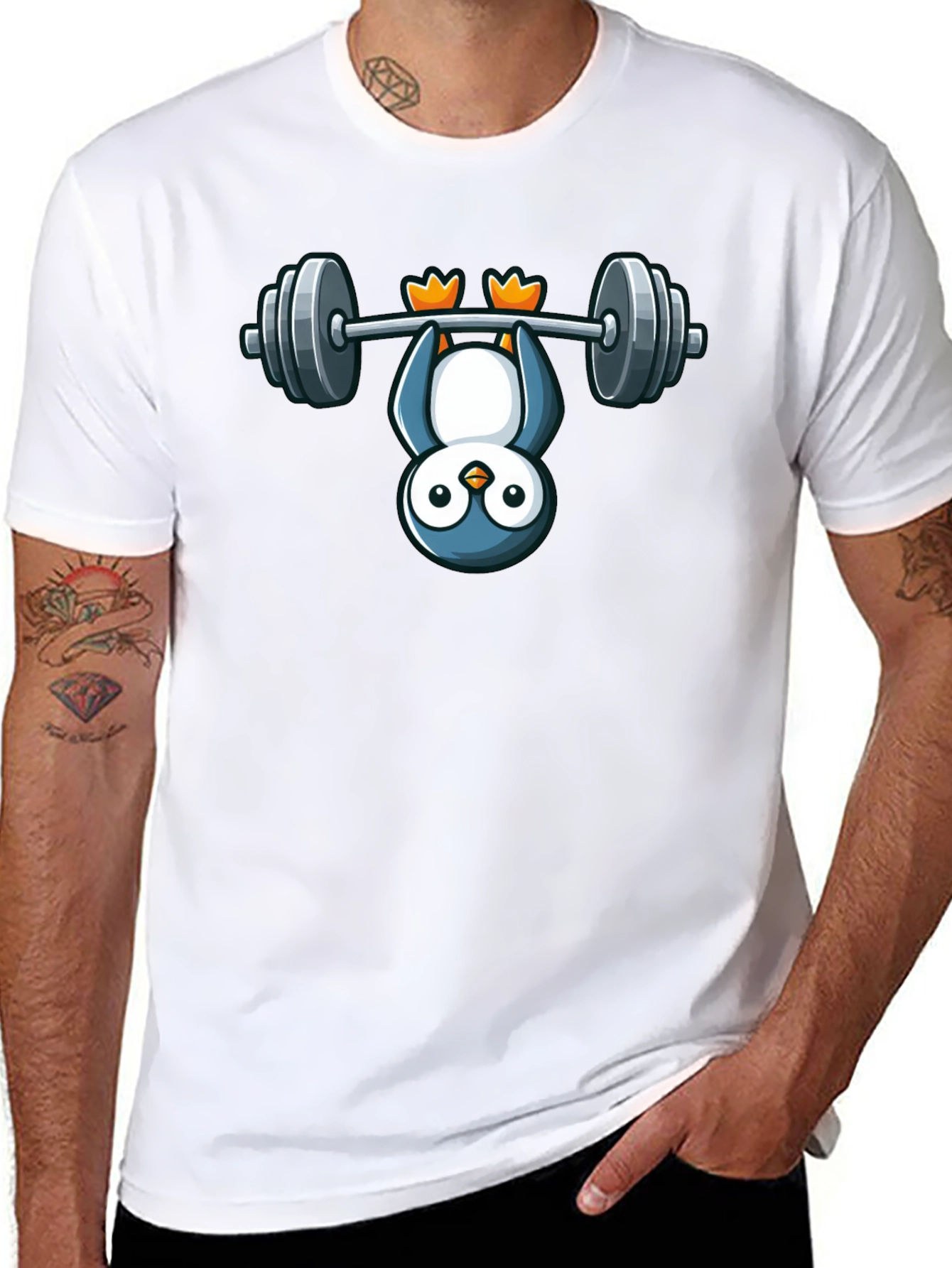 Penguin Workout T-Shirt - Hang in There!