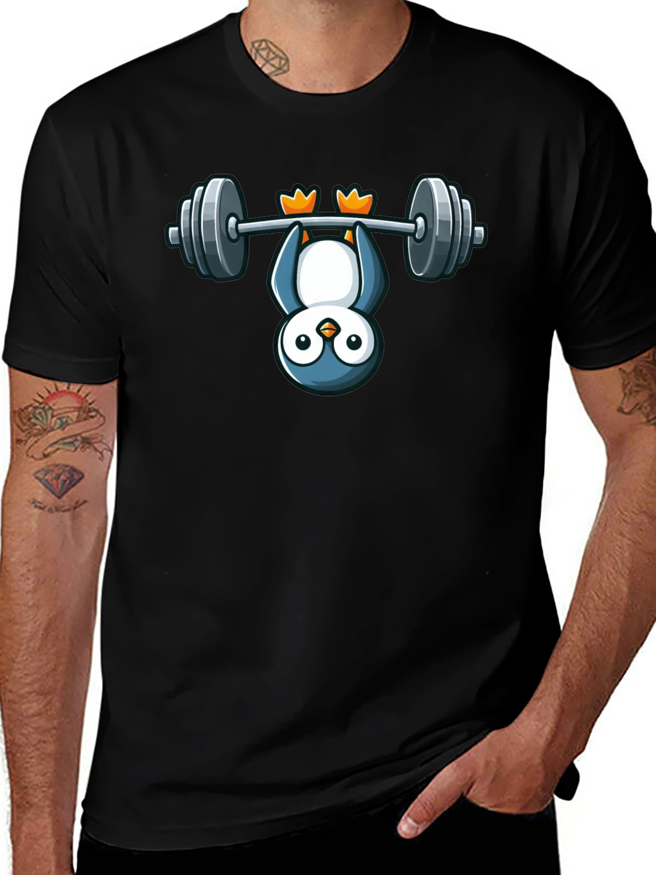 Penguin Workout T-Shirt - Hang in There!