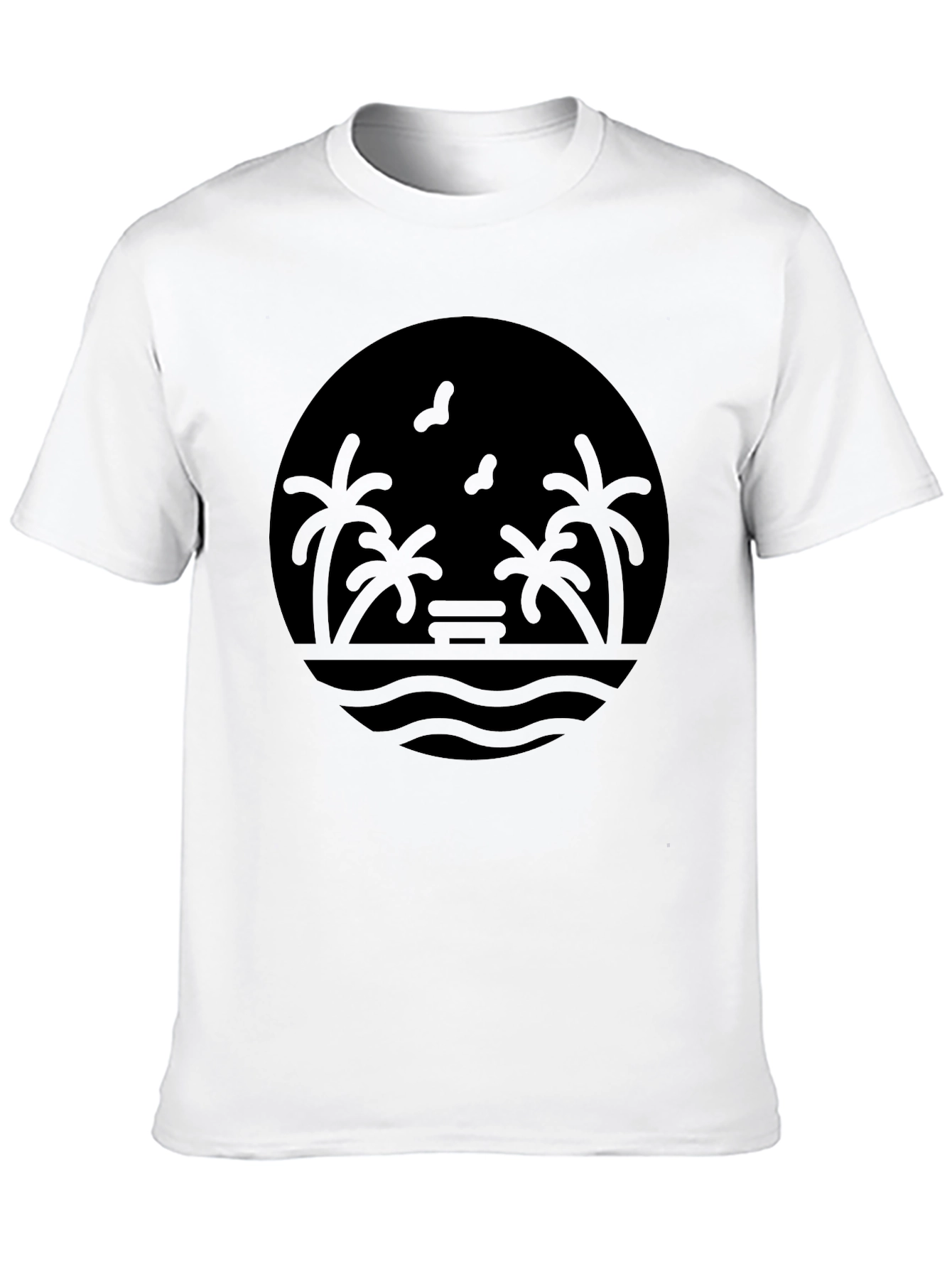 Island Vibes T-Shirt - Black Graphic Tee