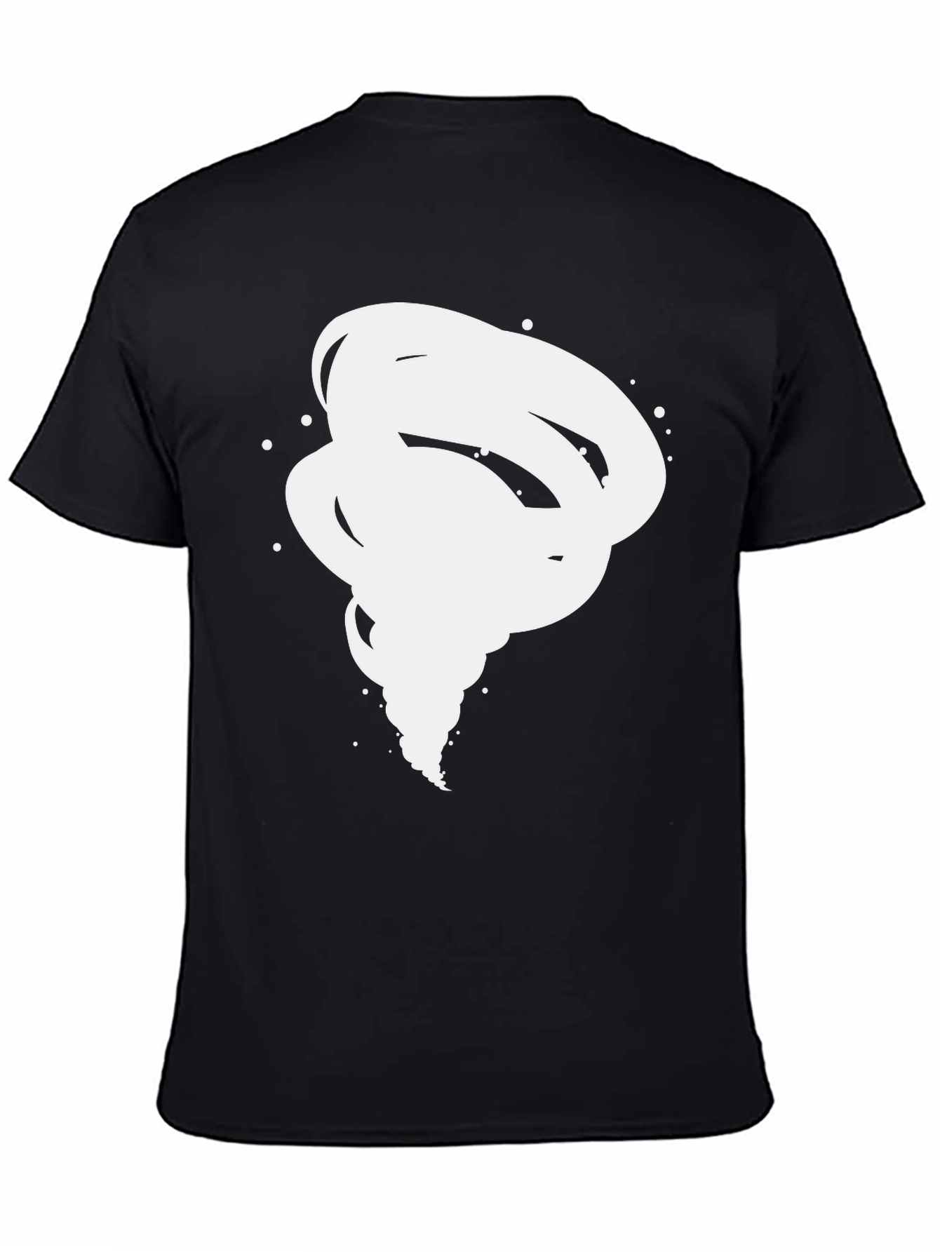 Tornado Graphic Tee - Modern Black Cotton T-Shirt