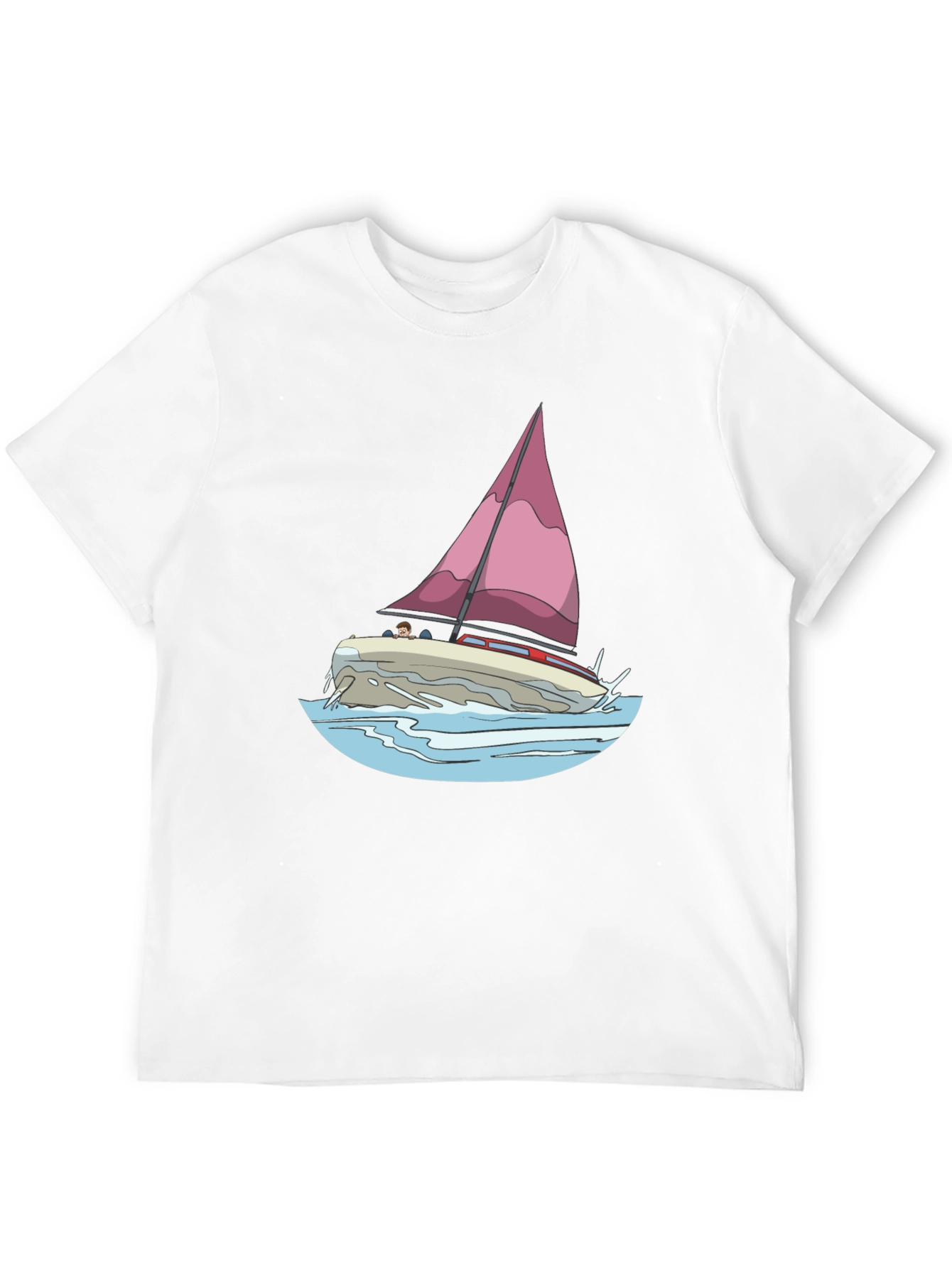 Sailboat Graphic Black T-Shirt
