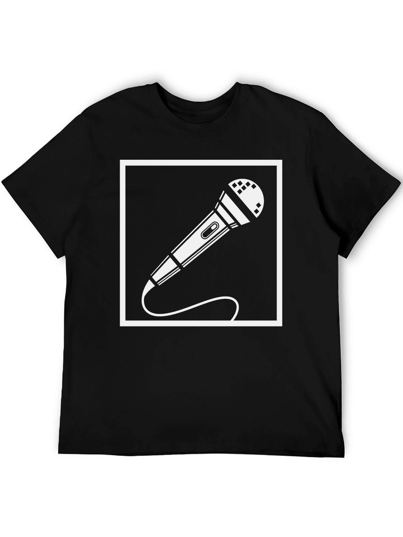 Black Microphone Graphic Tee - Singer Musician T-Shirt