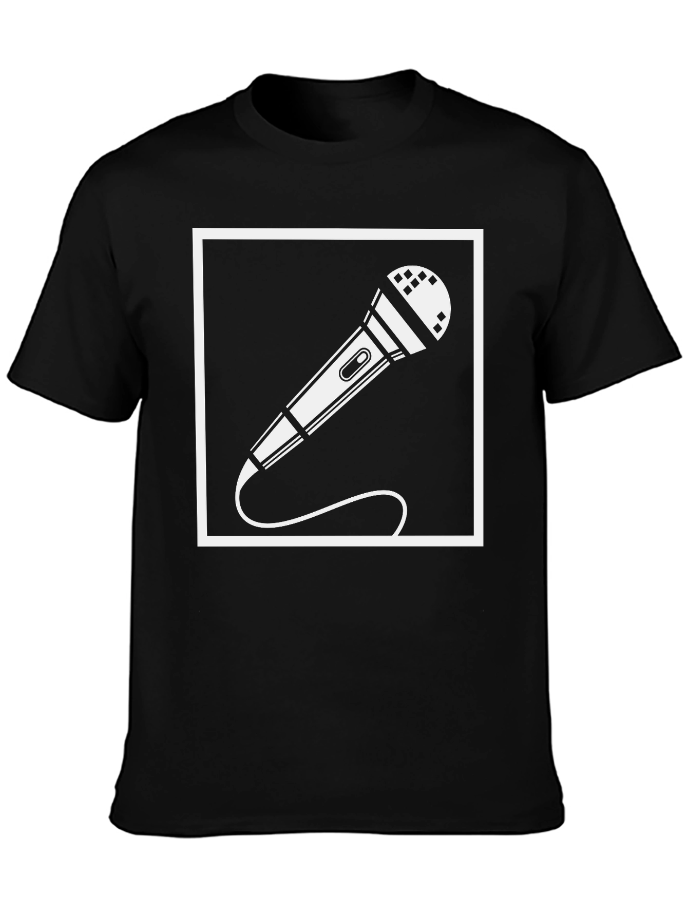 Black Microphone Graphic Tee - Singer Musician T-Shirt