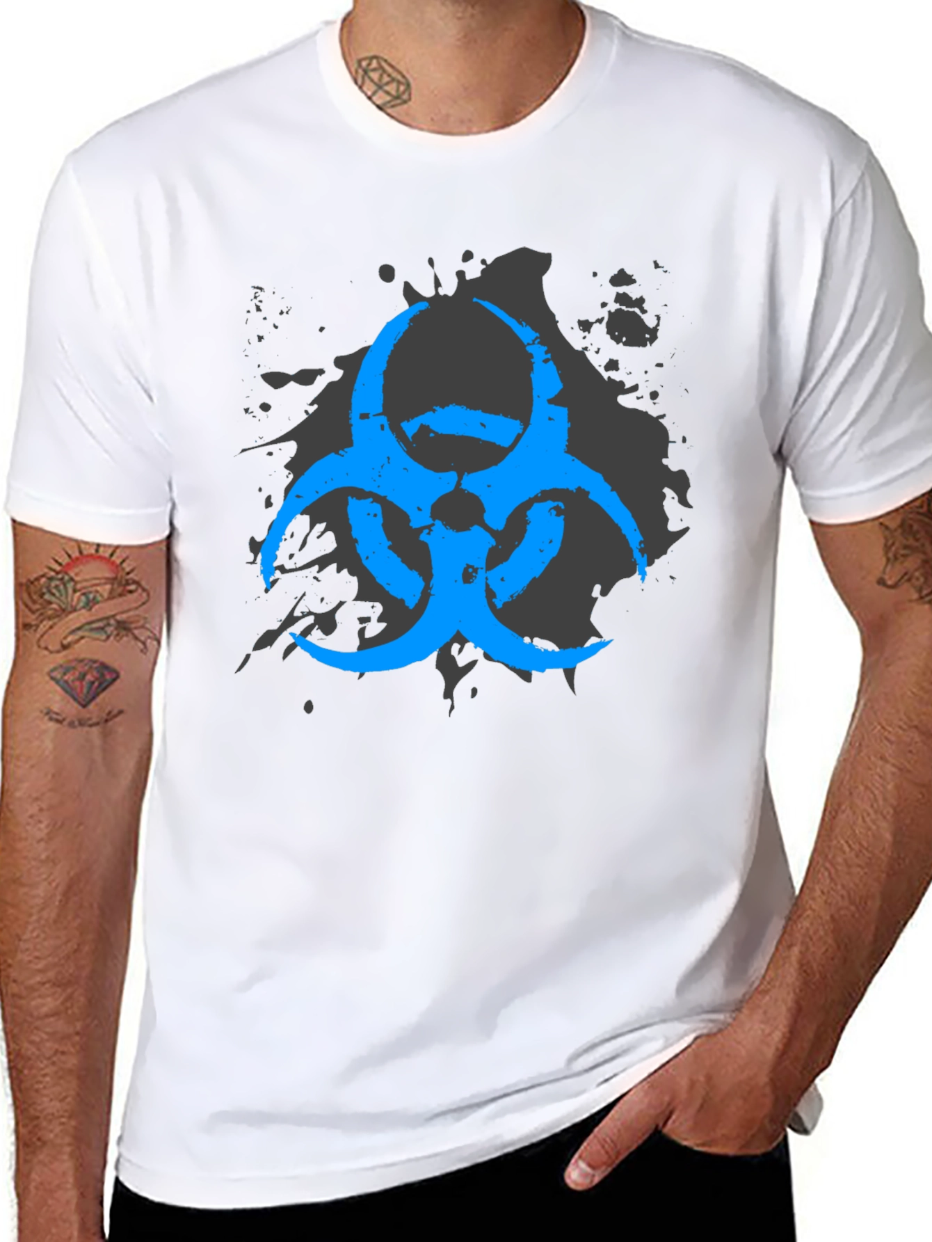 Biohazard Symbol T-Shirt - Mens Black Tee