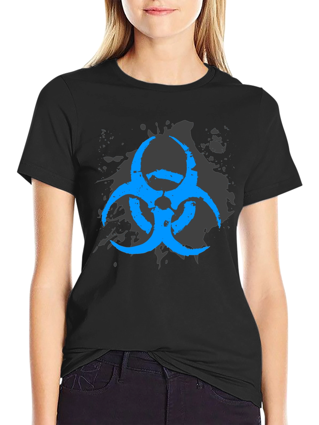 Biohazard Symbol T-Shirt - Mens Black Tee