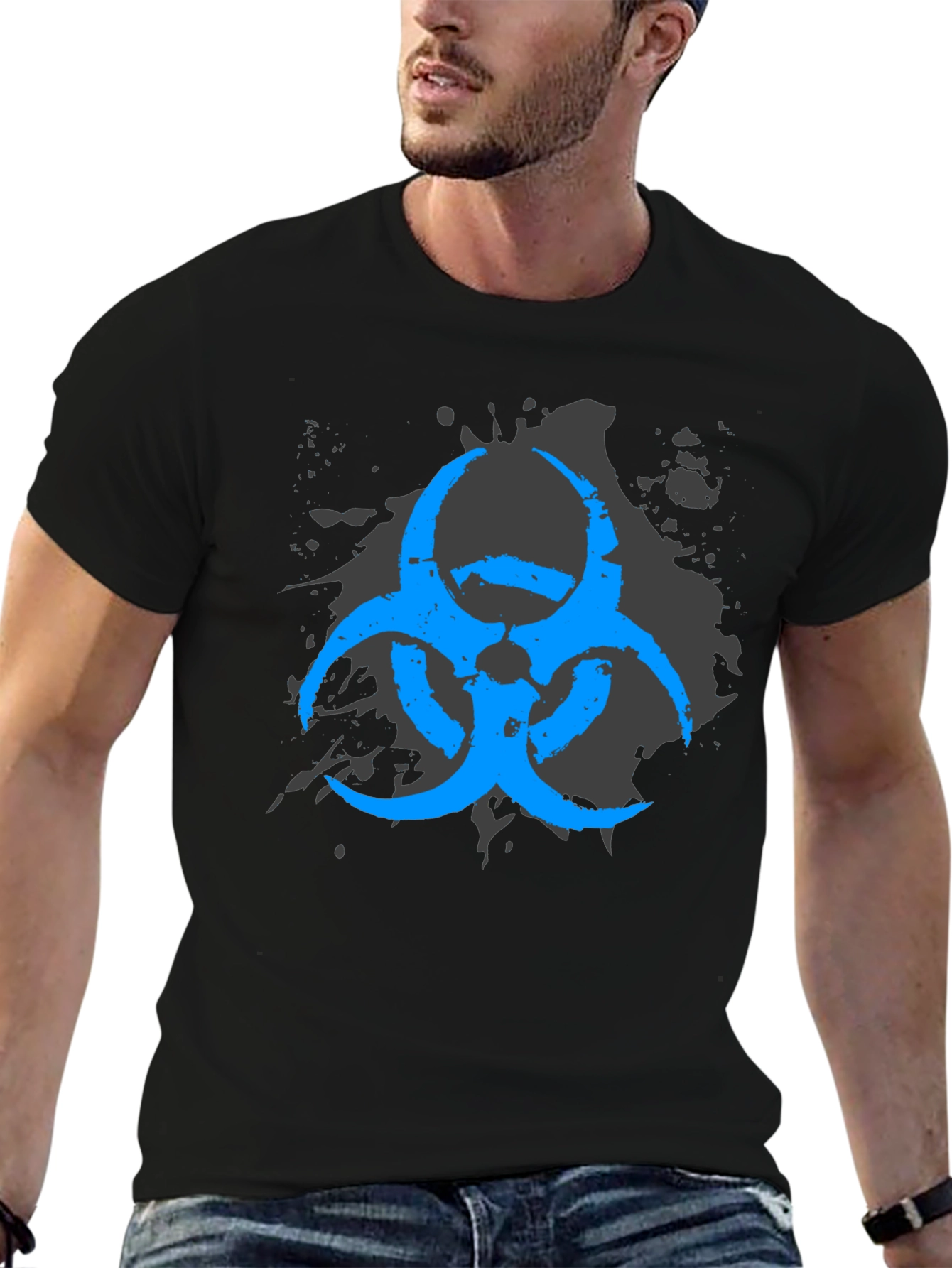 Biohazard Symbol T-Shirt - Mens Black Tee