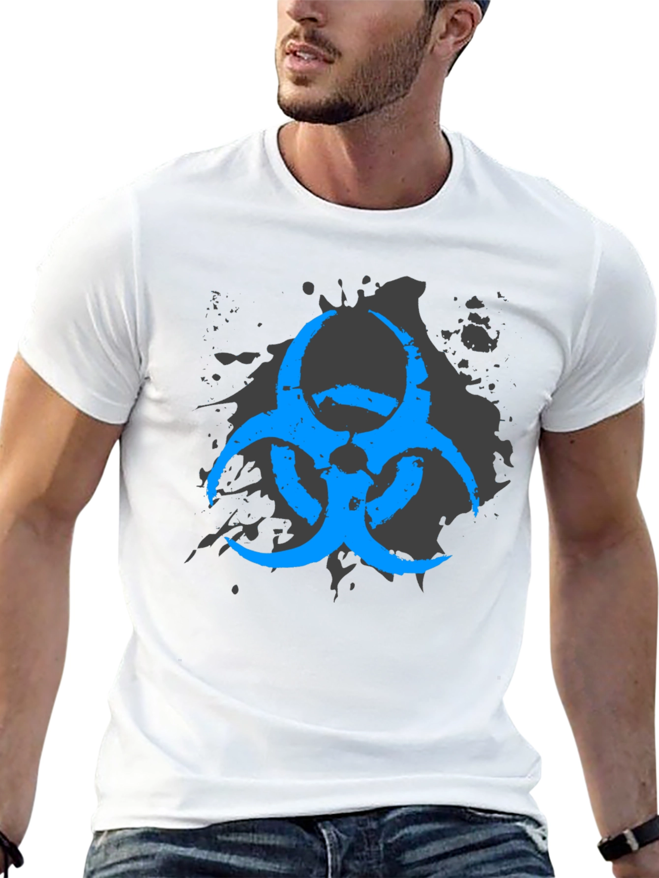 Biohazard Symbol T-Shirt - Mens Black Tee