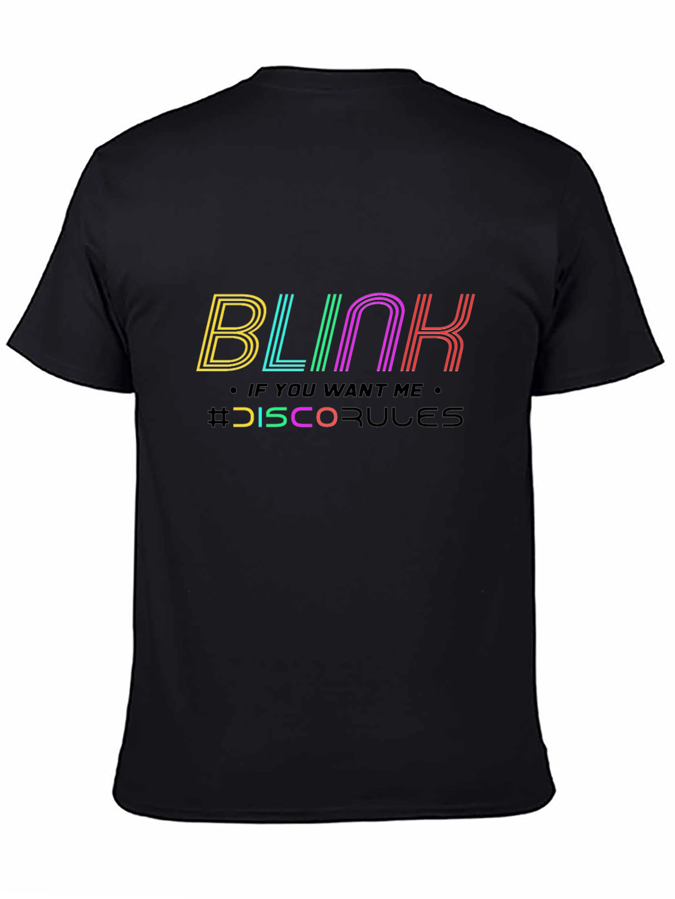 Blink Disco Rules Graphic Tee - Black Cotton T-Shirt