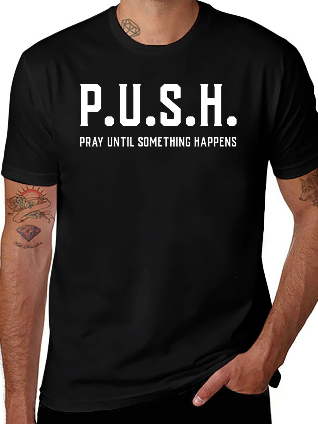 P.U.S.H. Graphic T-Shirt - Pray Until Something Happens