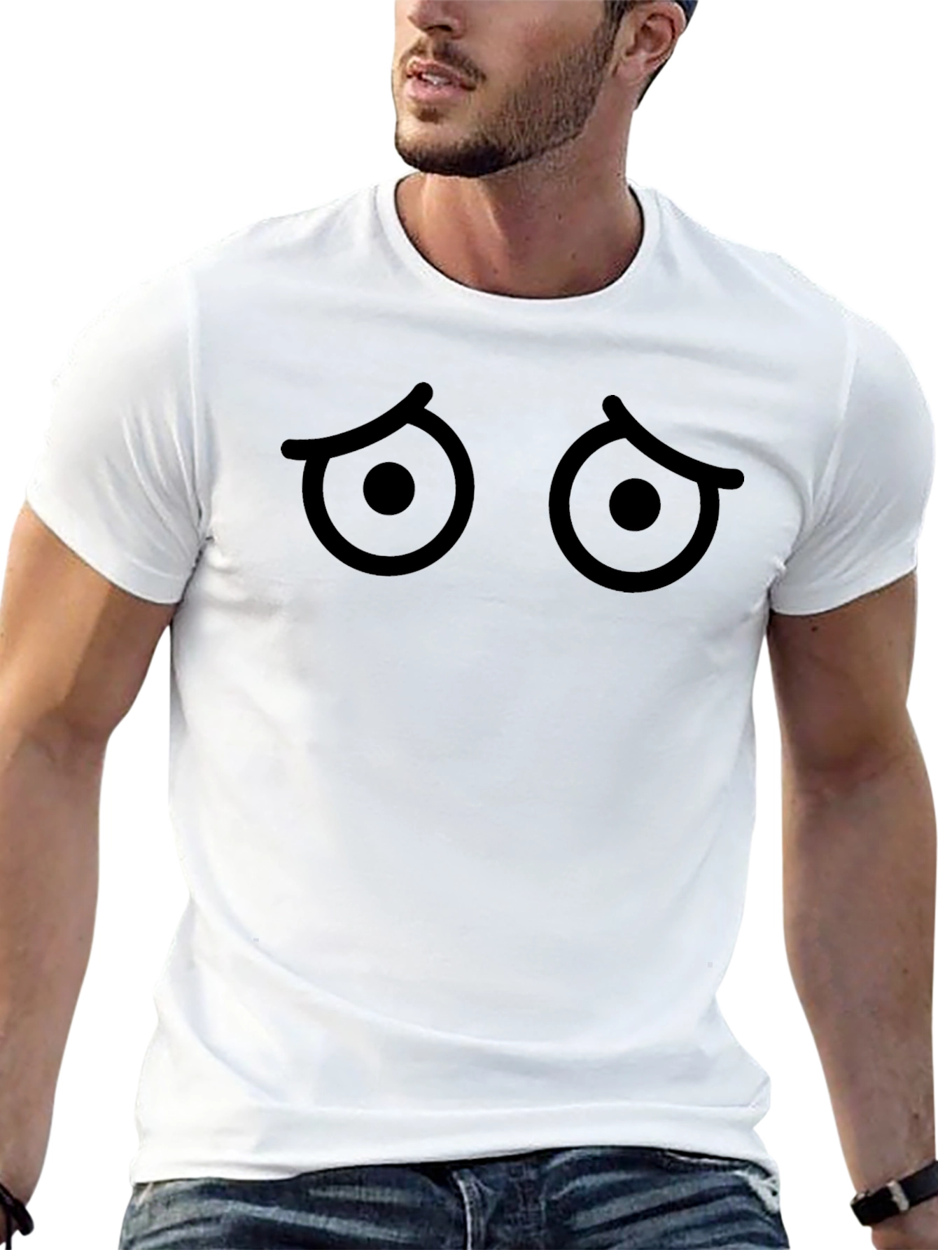Sad Eyes Graphic Print T-Shirt