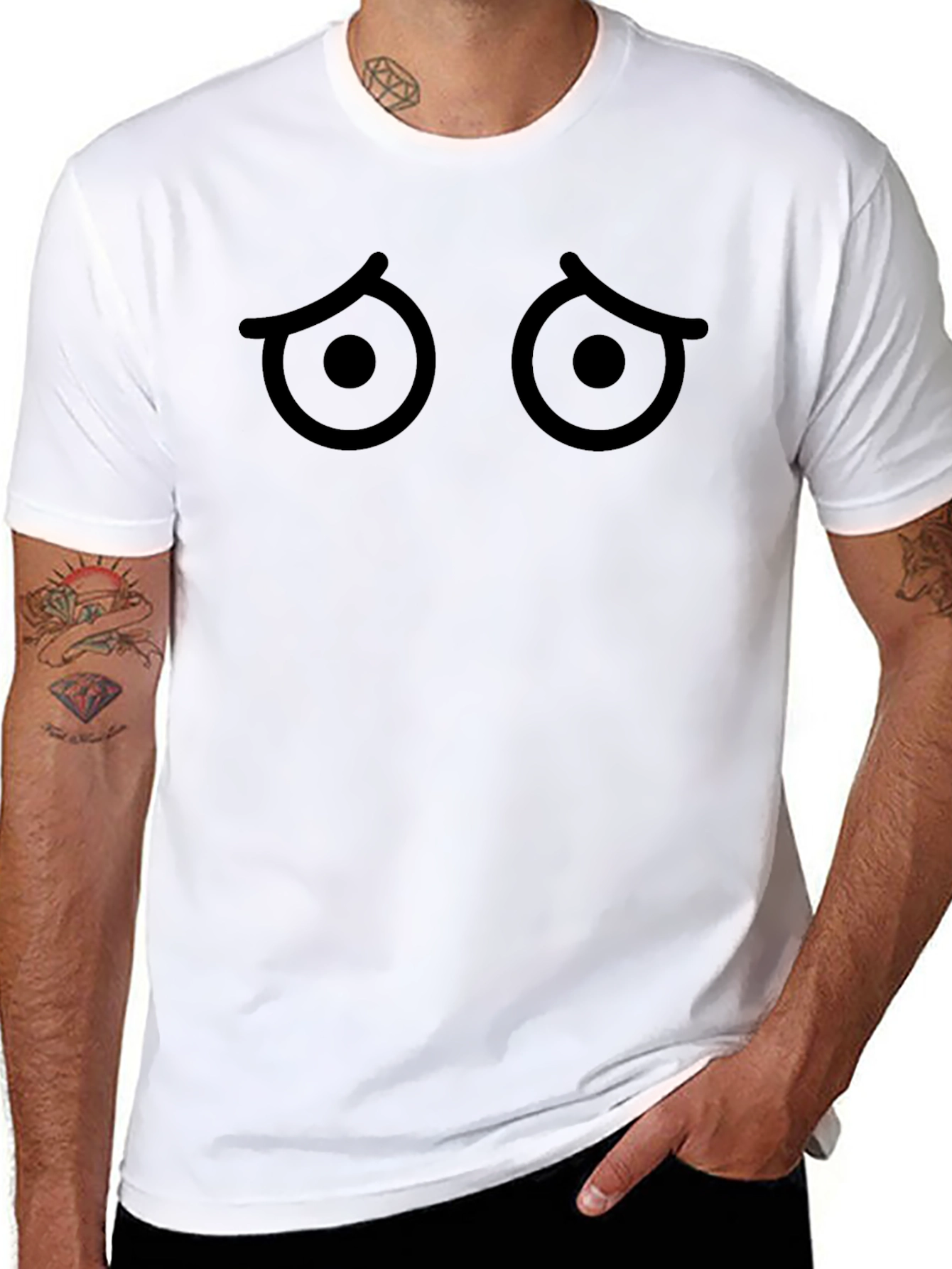 Sad Eyes Graphic Print T-Shirt