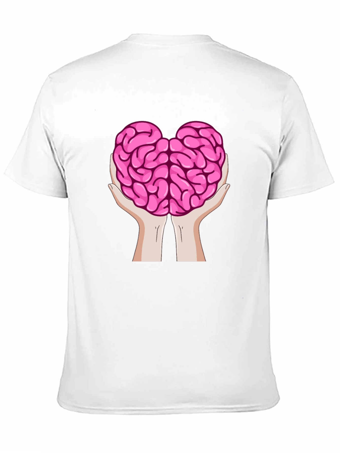 Brain in Hands Graphic Tee - Think Smart T-Shirt