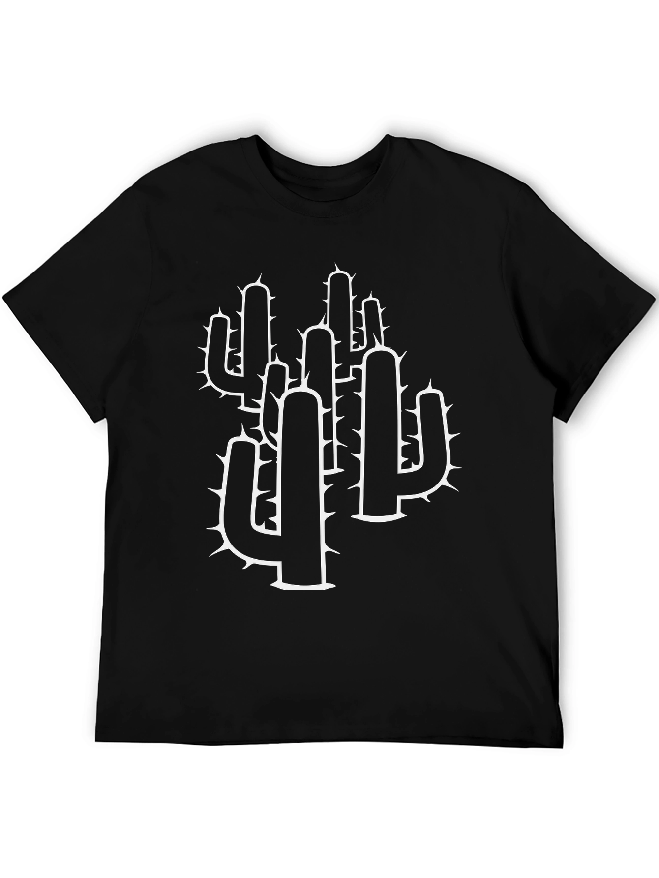 Cactus Graphic Tee - Bold Black Shirt