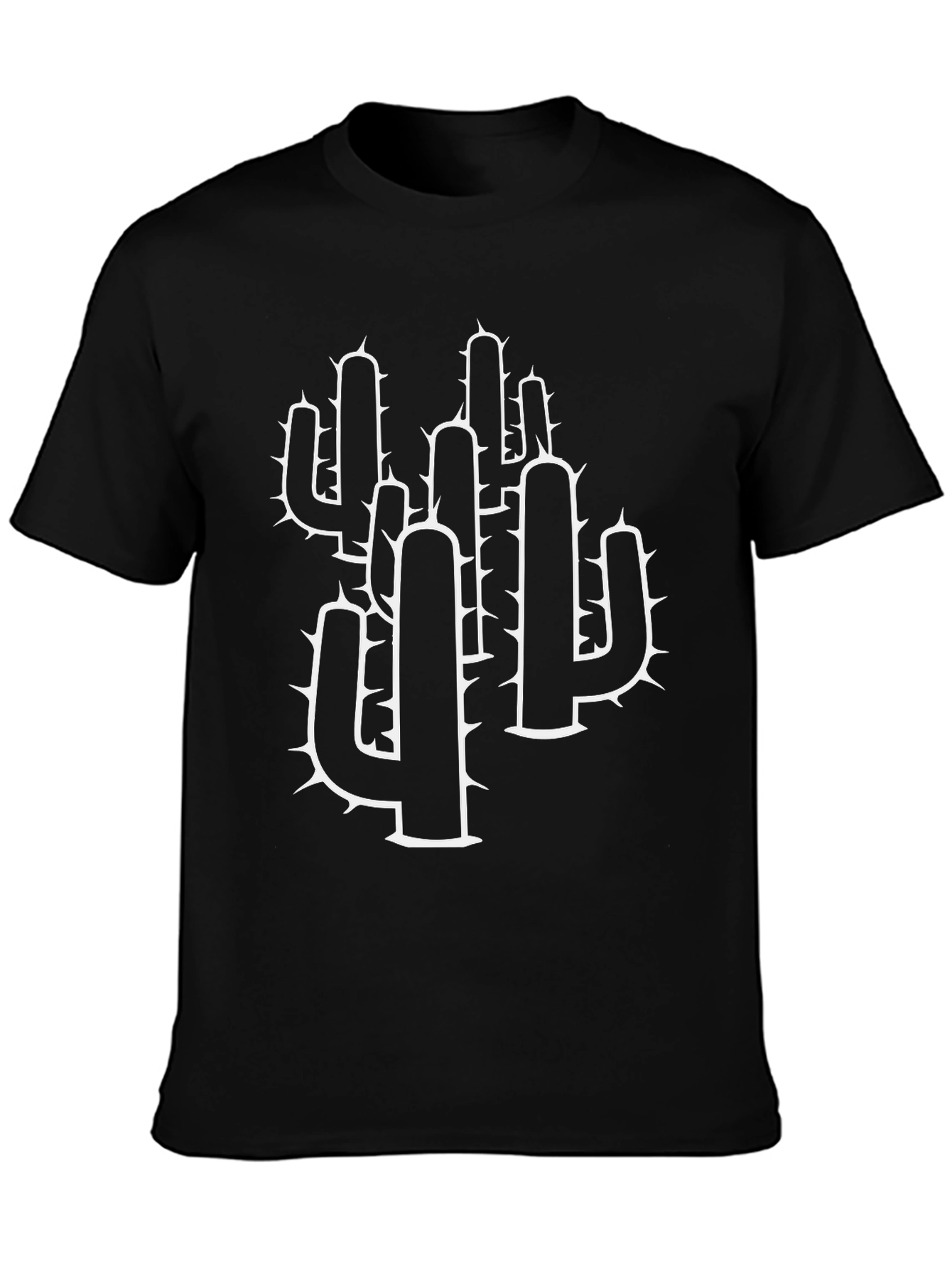 Cactus Graphic Tee - Bold Black Shirt