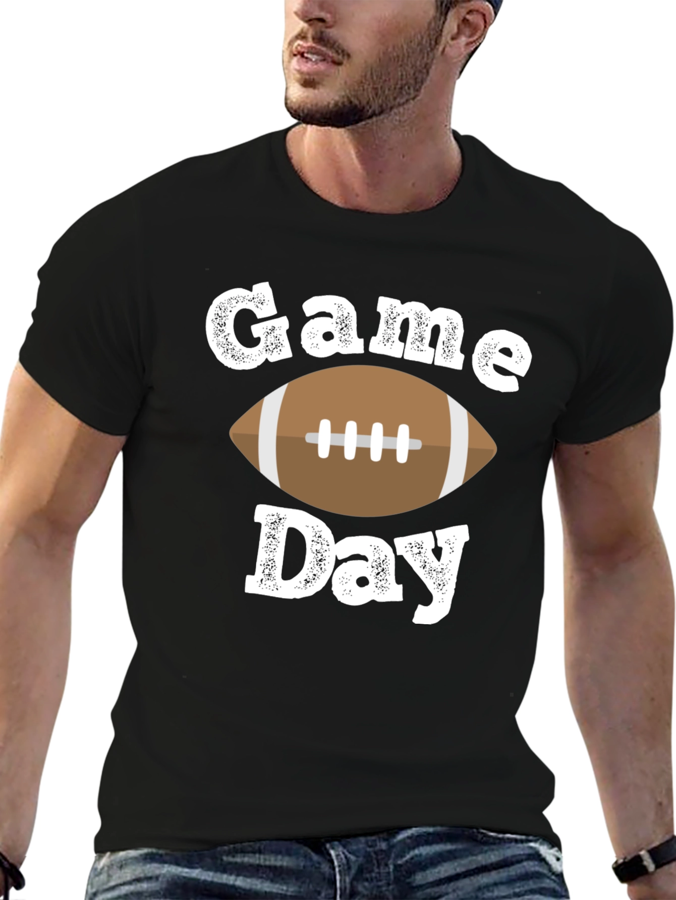 Game Day Football T-Shirt - Black Tee