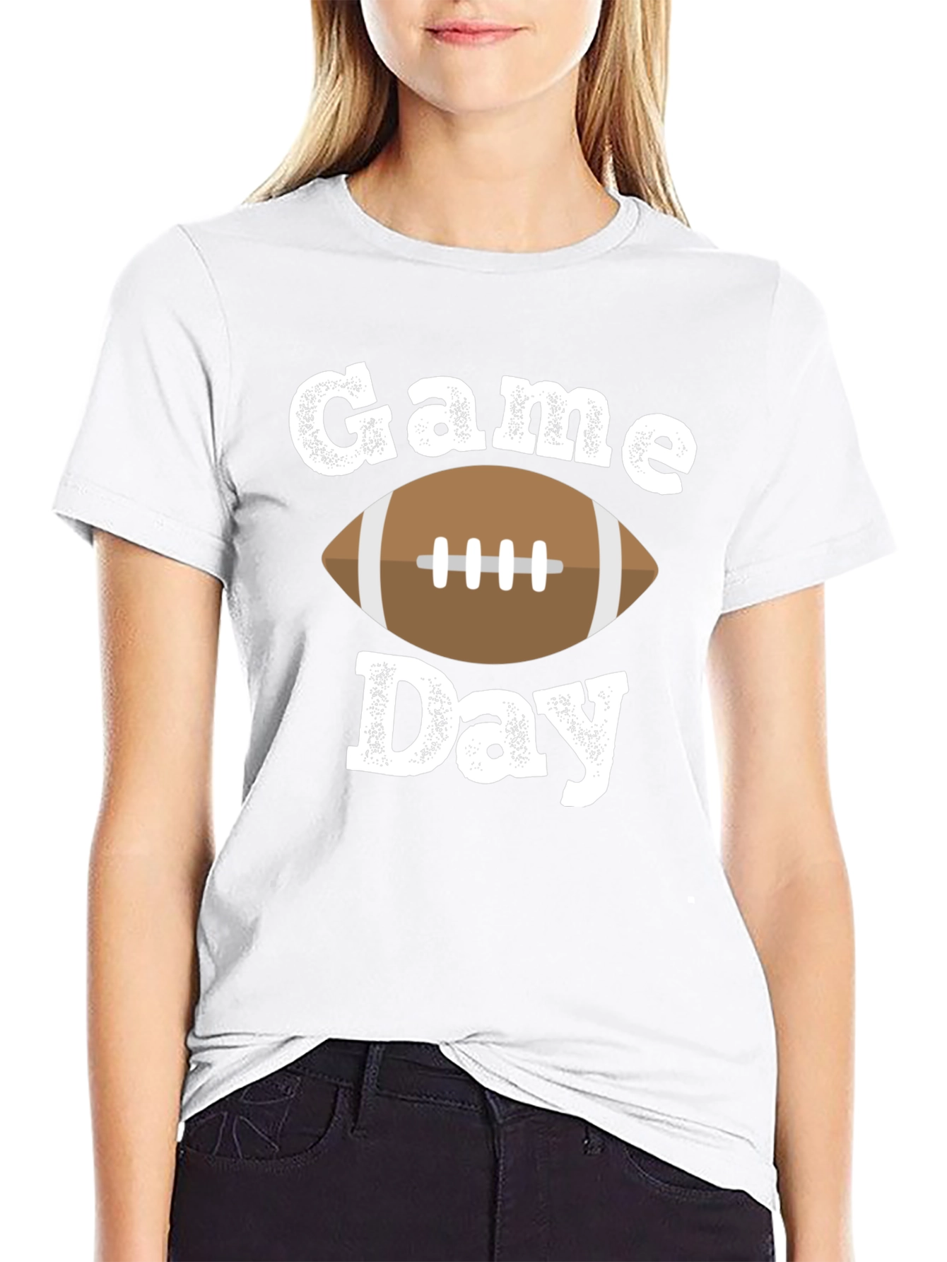 Game Day Football T-Shirt - Black Tee
