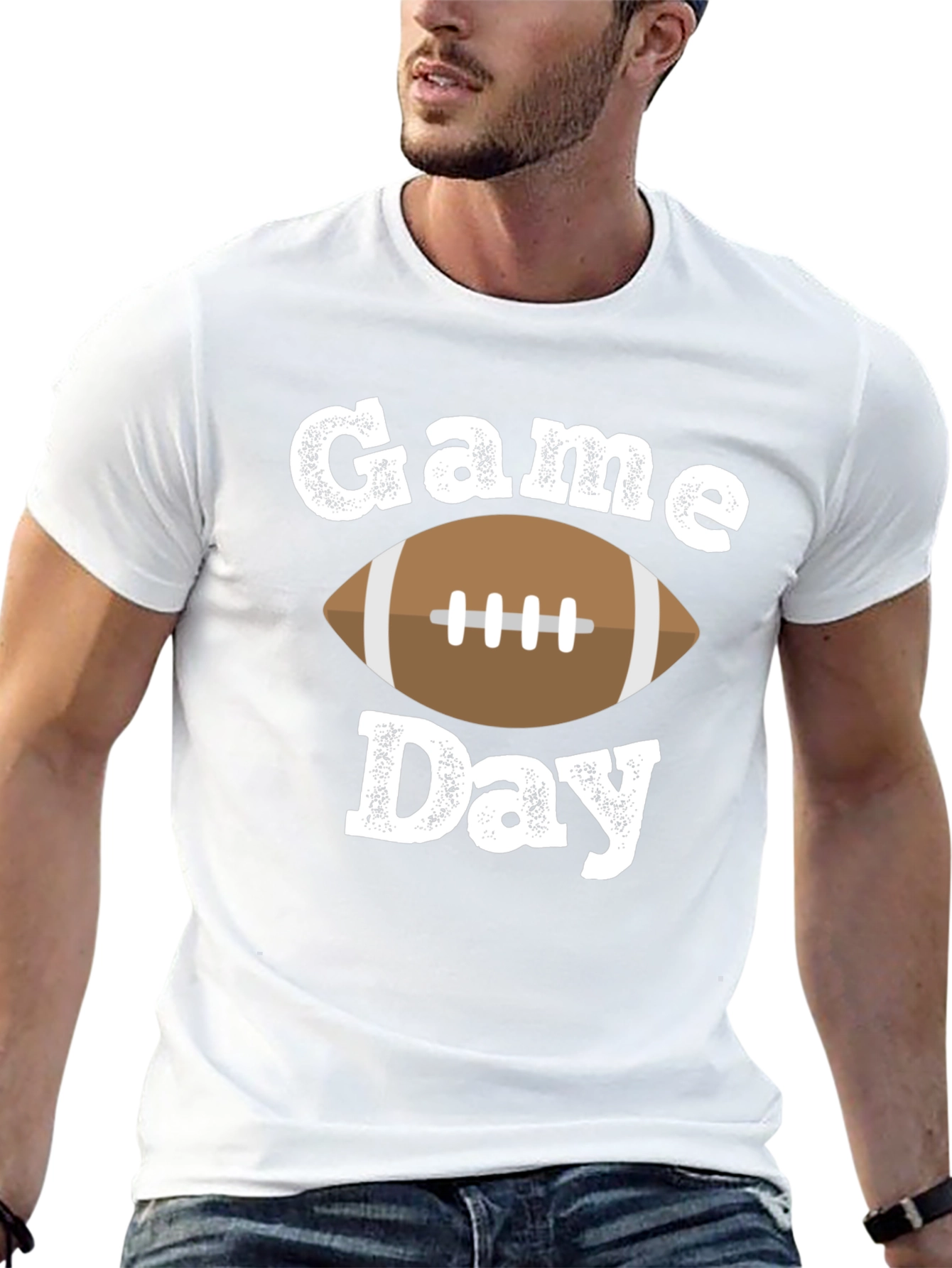 Game Day Football T-Shirt - Black Tee