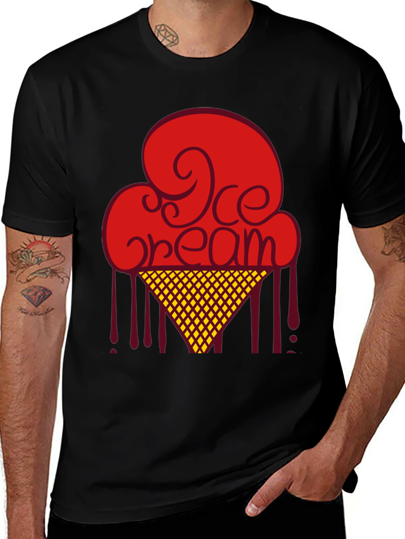 Ice Cream Graphic Tee - Retro Design
