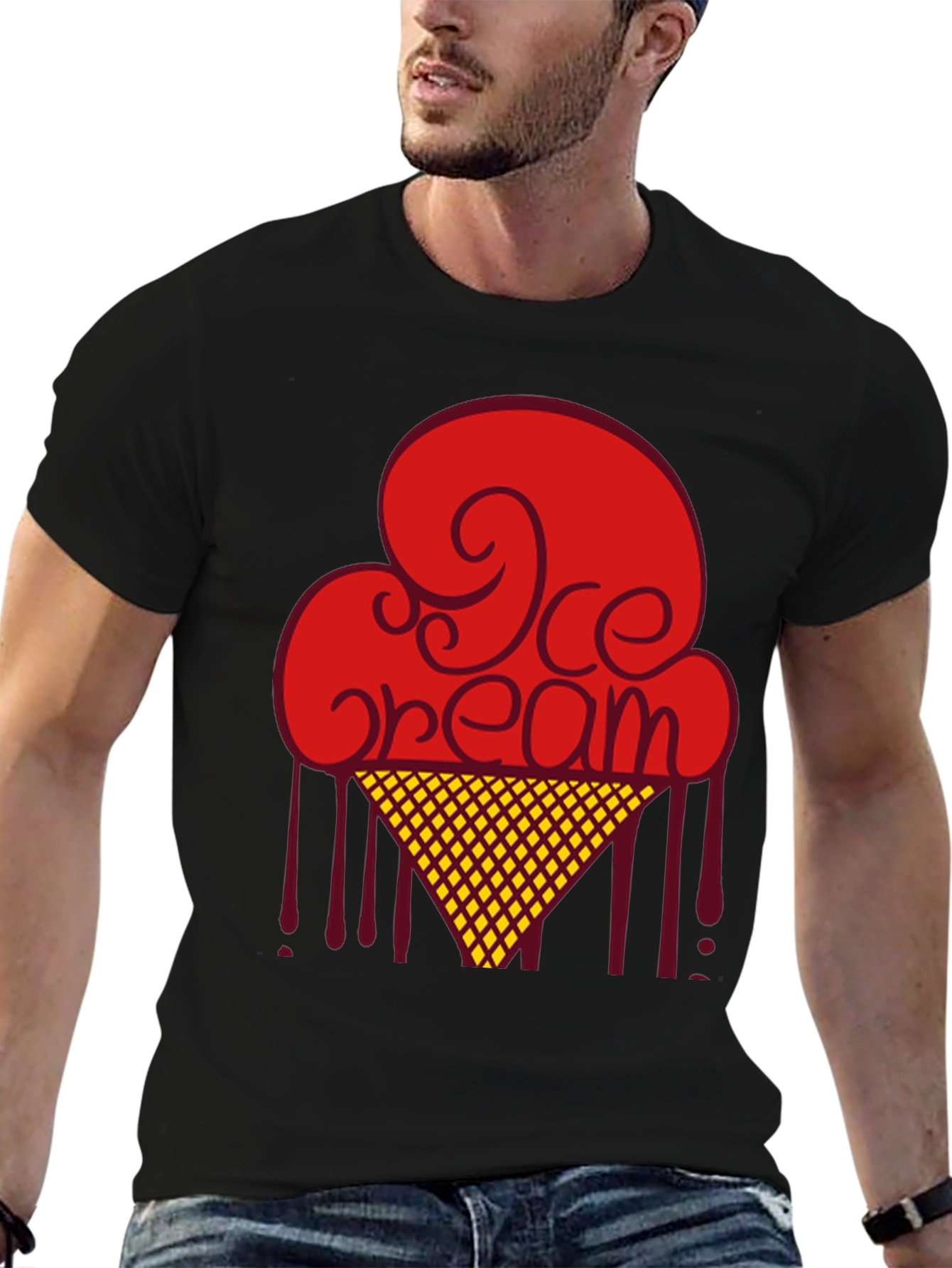 Ice Cream Graphic Tee - Retro Design
