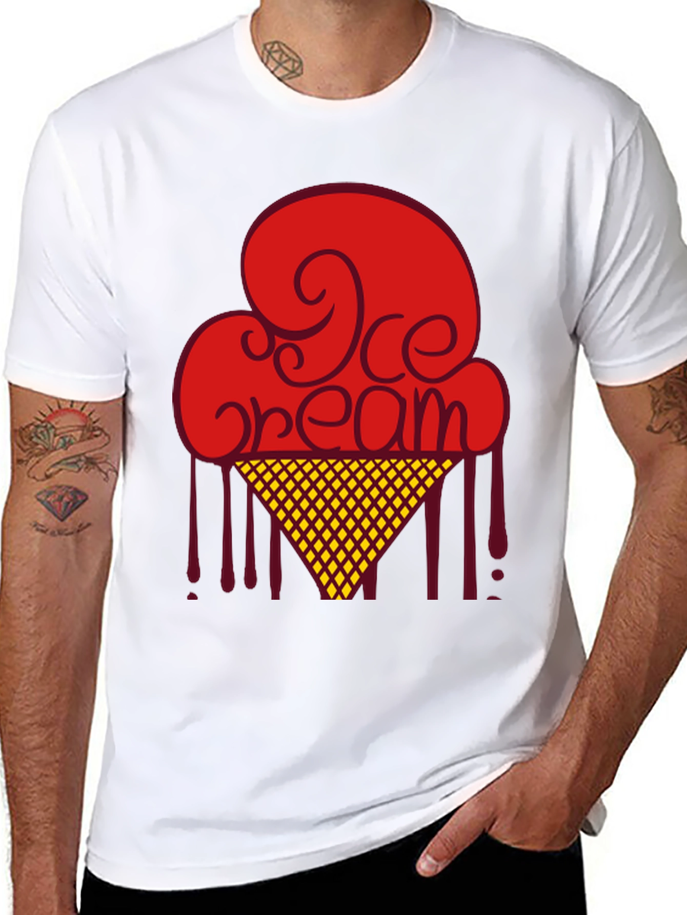 Ice Cream Graphic Tee - Retro Design
