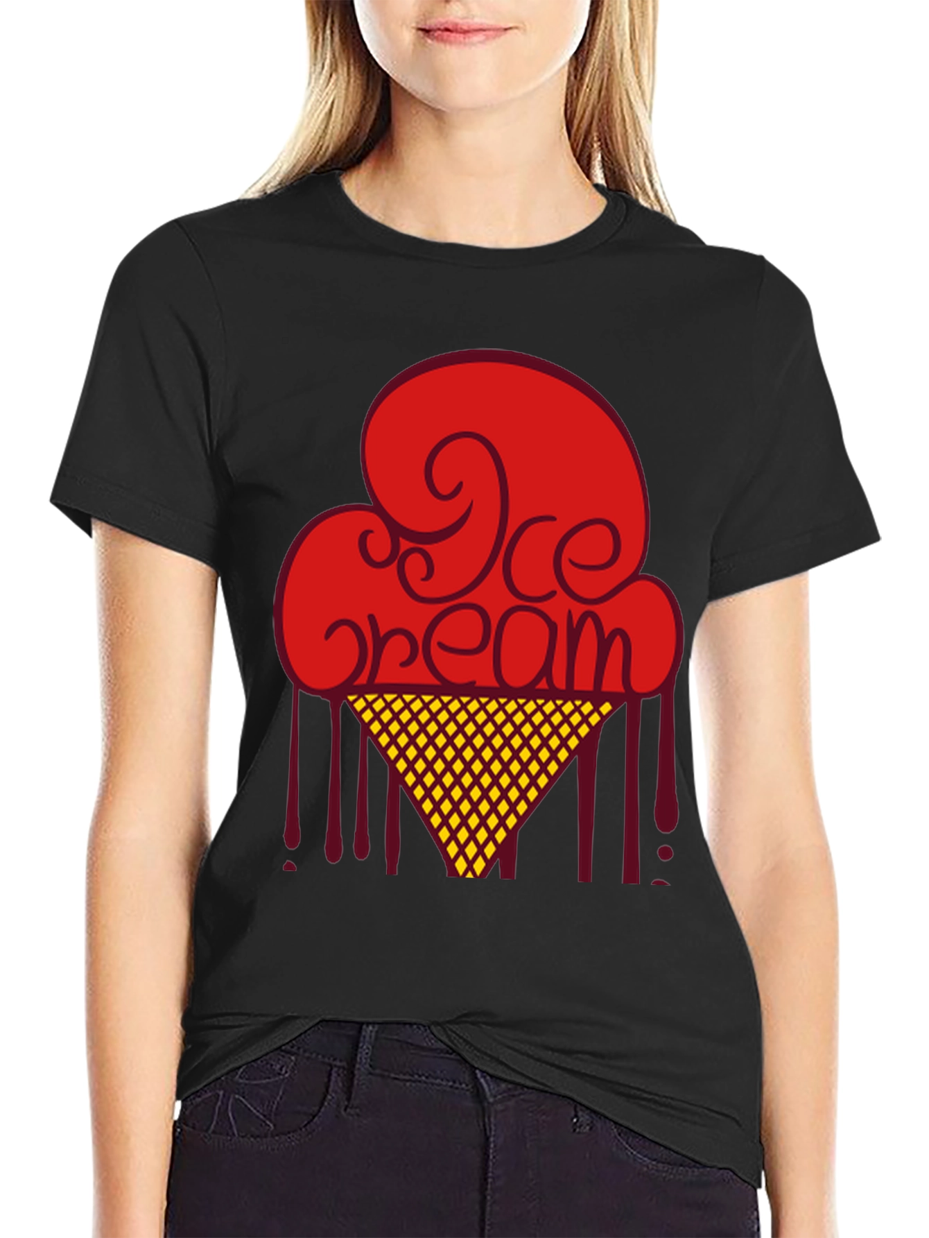 Ice Cream Graphic Tee - Retro Design