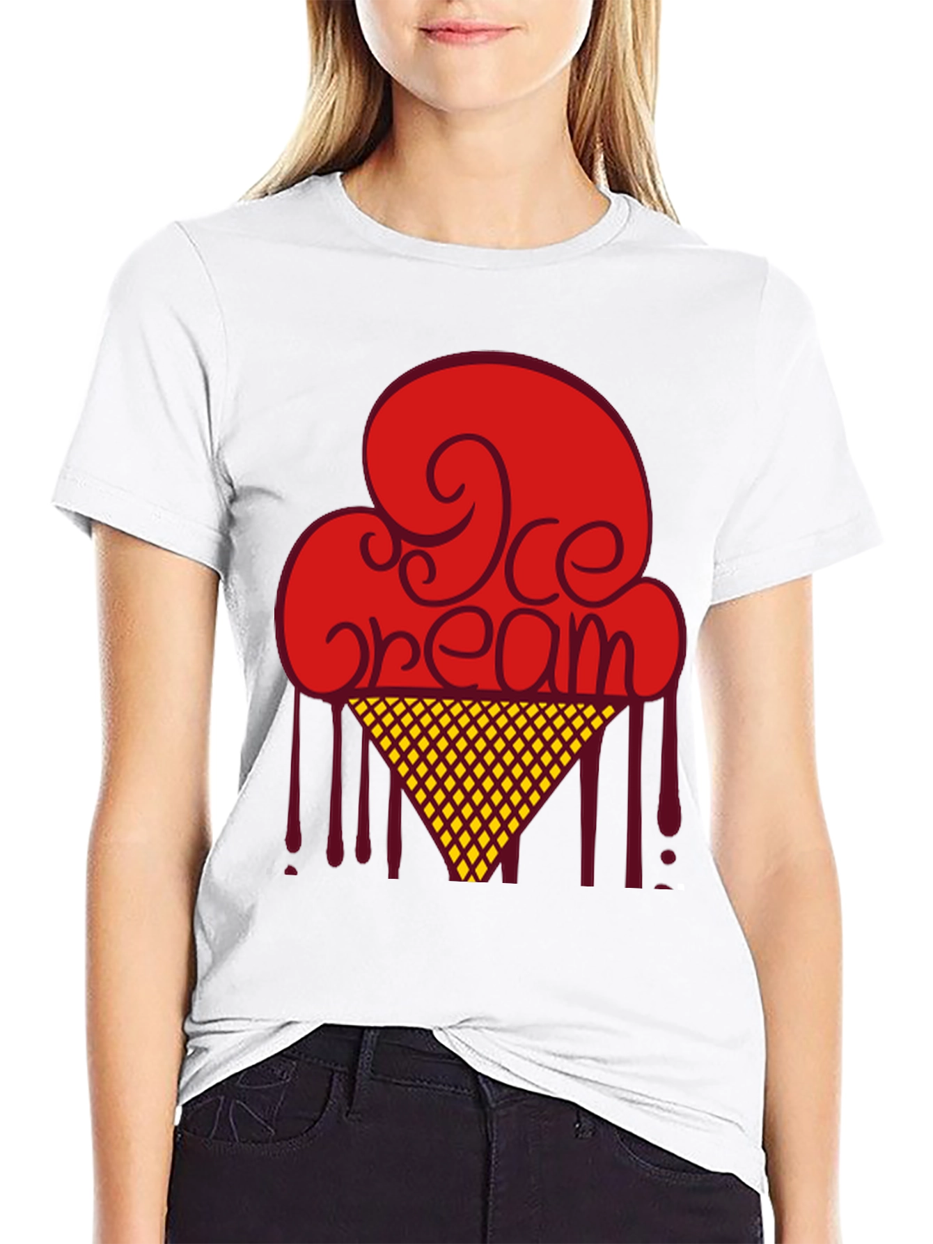 Ice Cream Graphic Tee - Retro Design