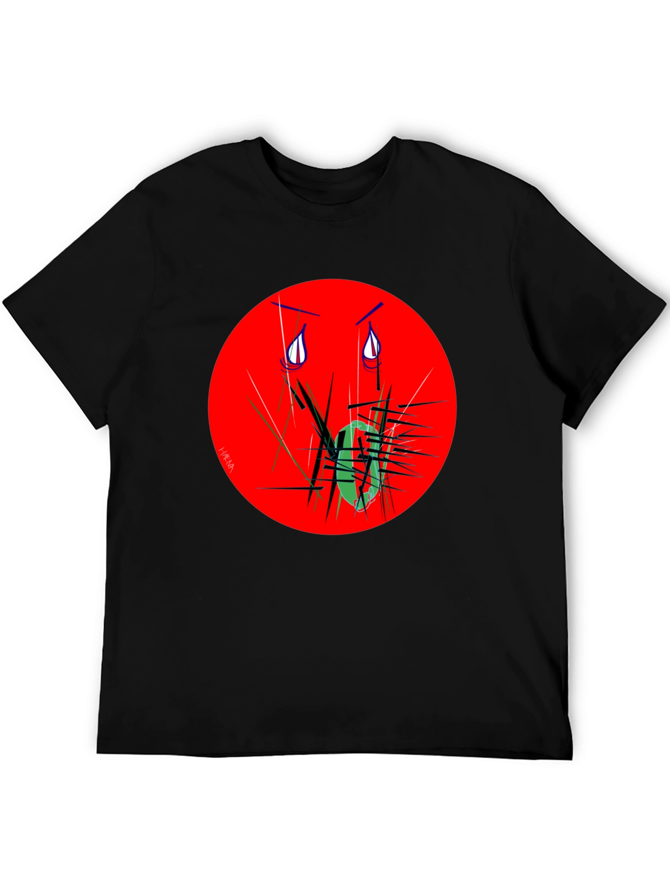 Expressive Graphic Tee - Red Circle Design