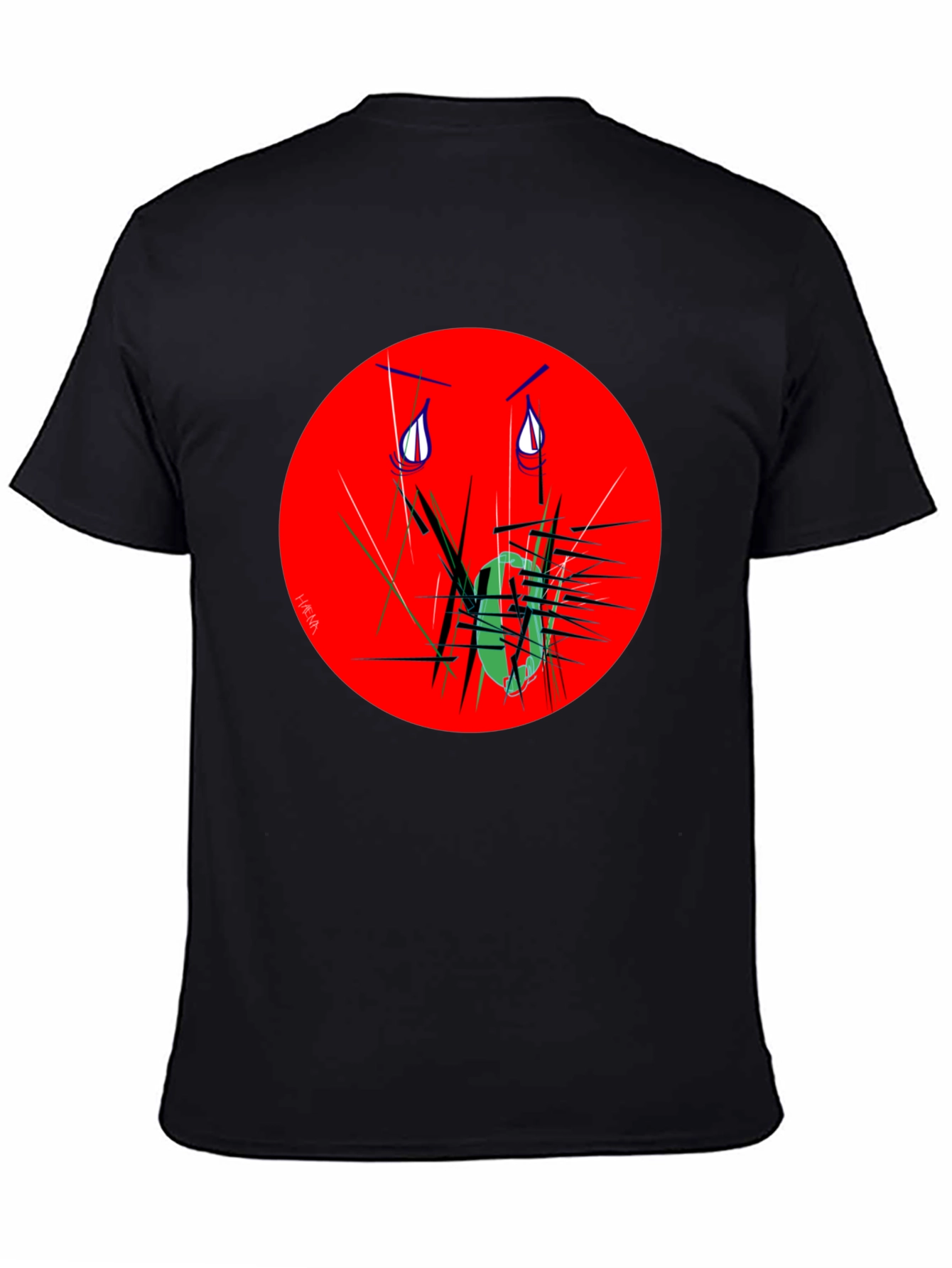 Expressive Graphic Tee - Red Circle Design