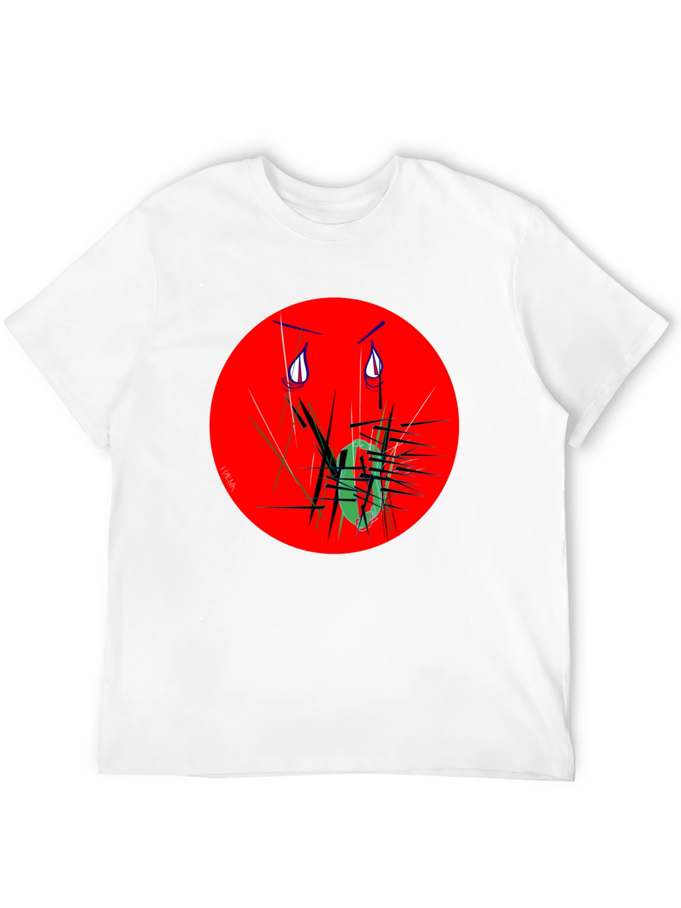 Expressive Graphic Tee - Red Circle Design
