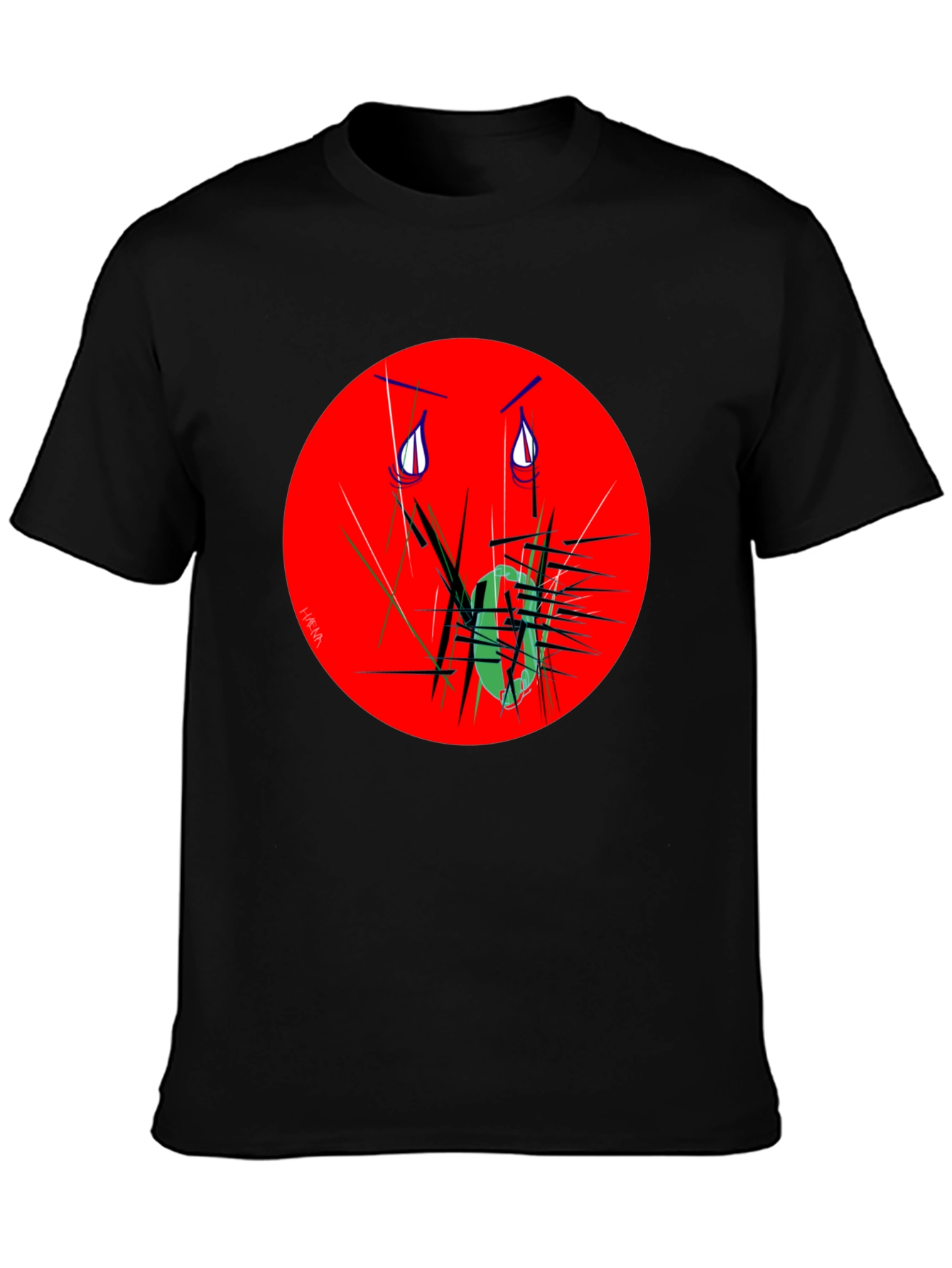 Expressive Graphic Tee - Red Circle Design