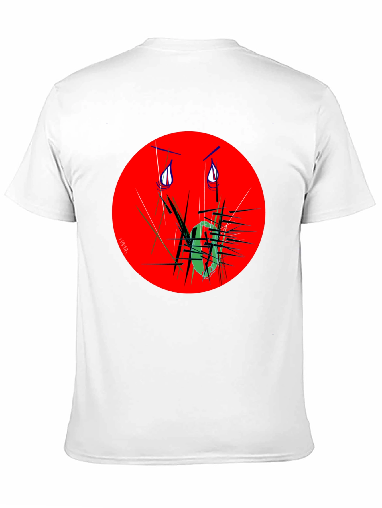 Expressive Graphic Tee - Red Circle Design