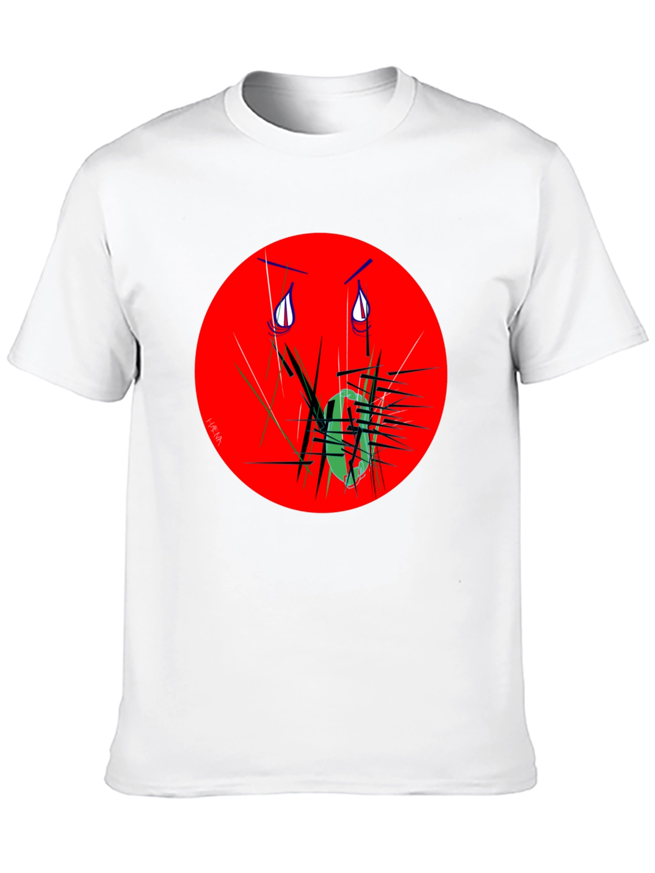 Expressive Graphic Tee - Red Circle Design