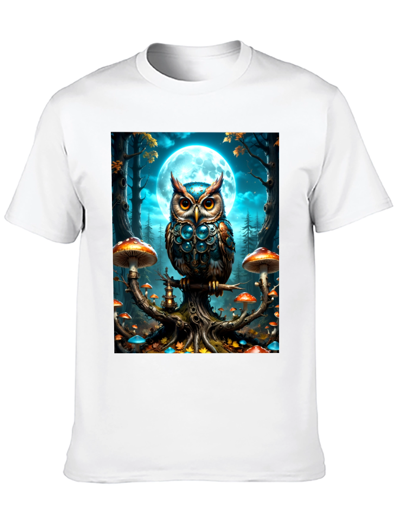 Owl Moon T-Shirt: Fantasy Forest Tee