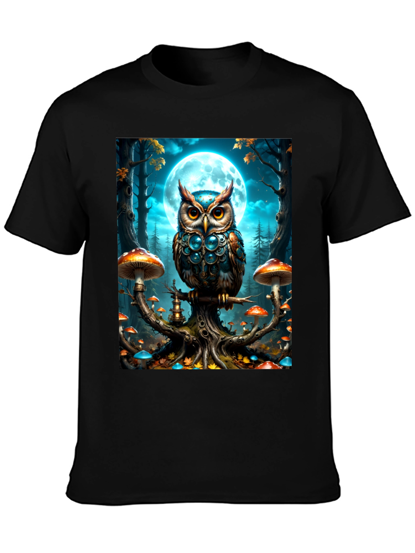 Owl Moon T-Shirt: Fantasy Forest Tee