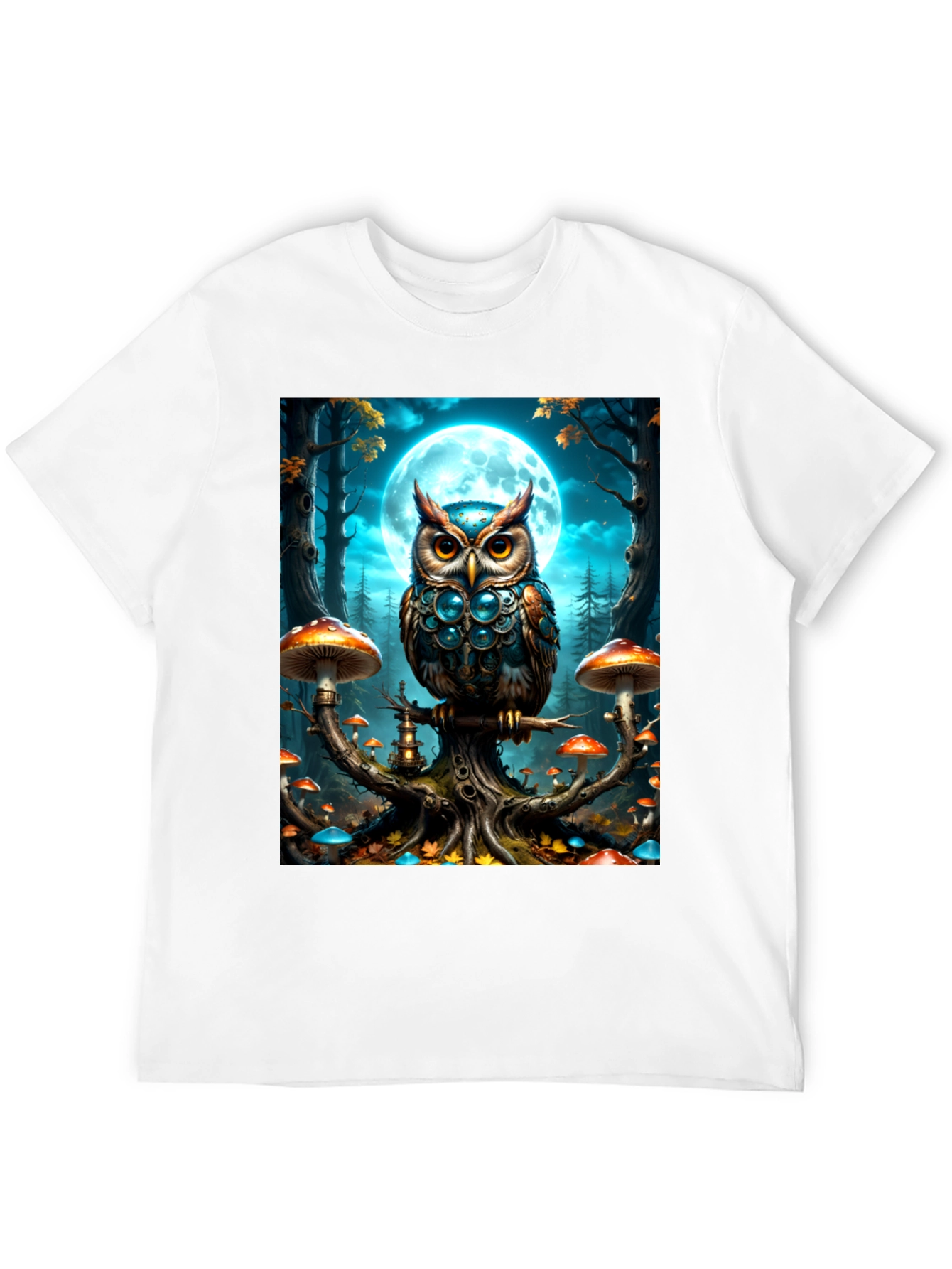 Owl Moon T-Shirt: Fantasy Forest Tee