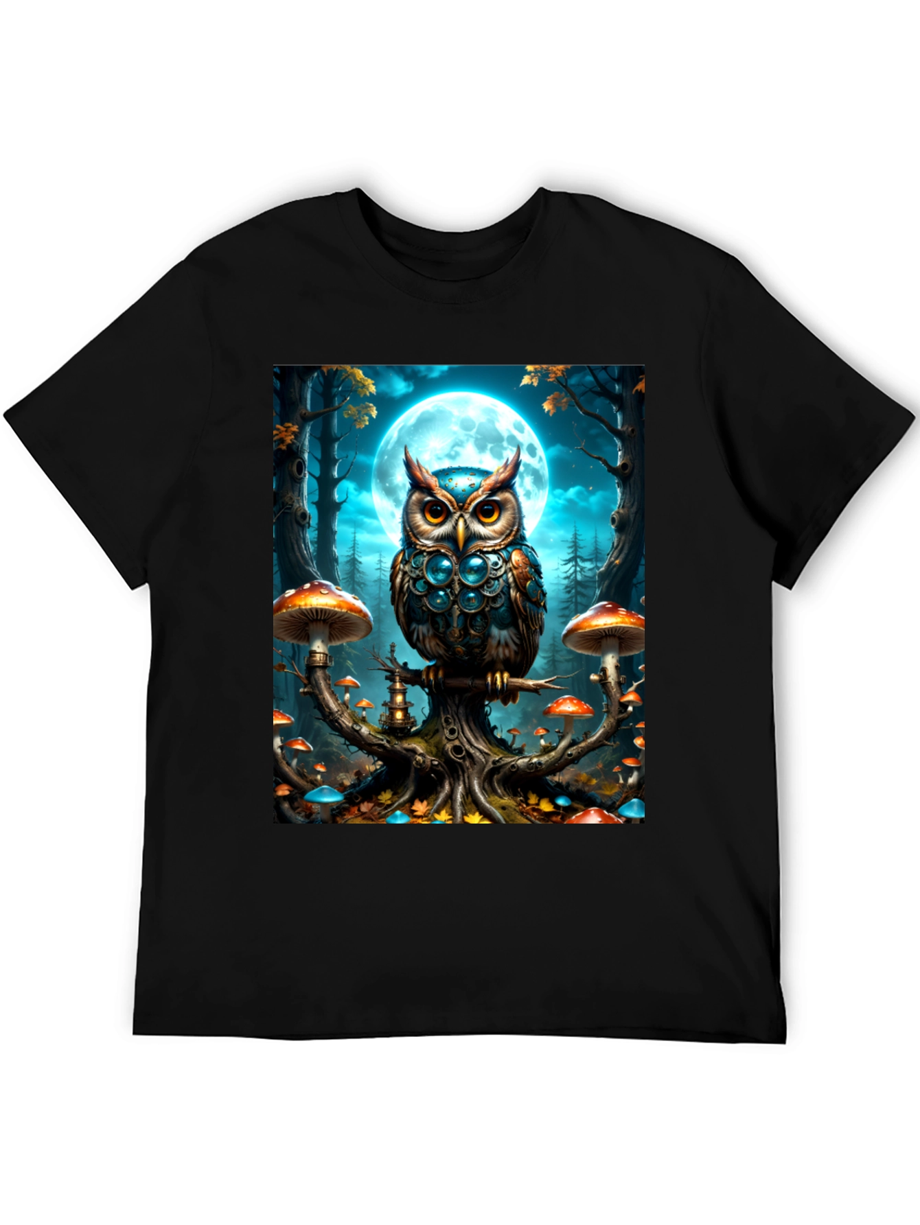 Owl Moon T-Shirt: Fantasy Forest Tee