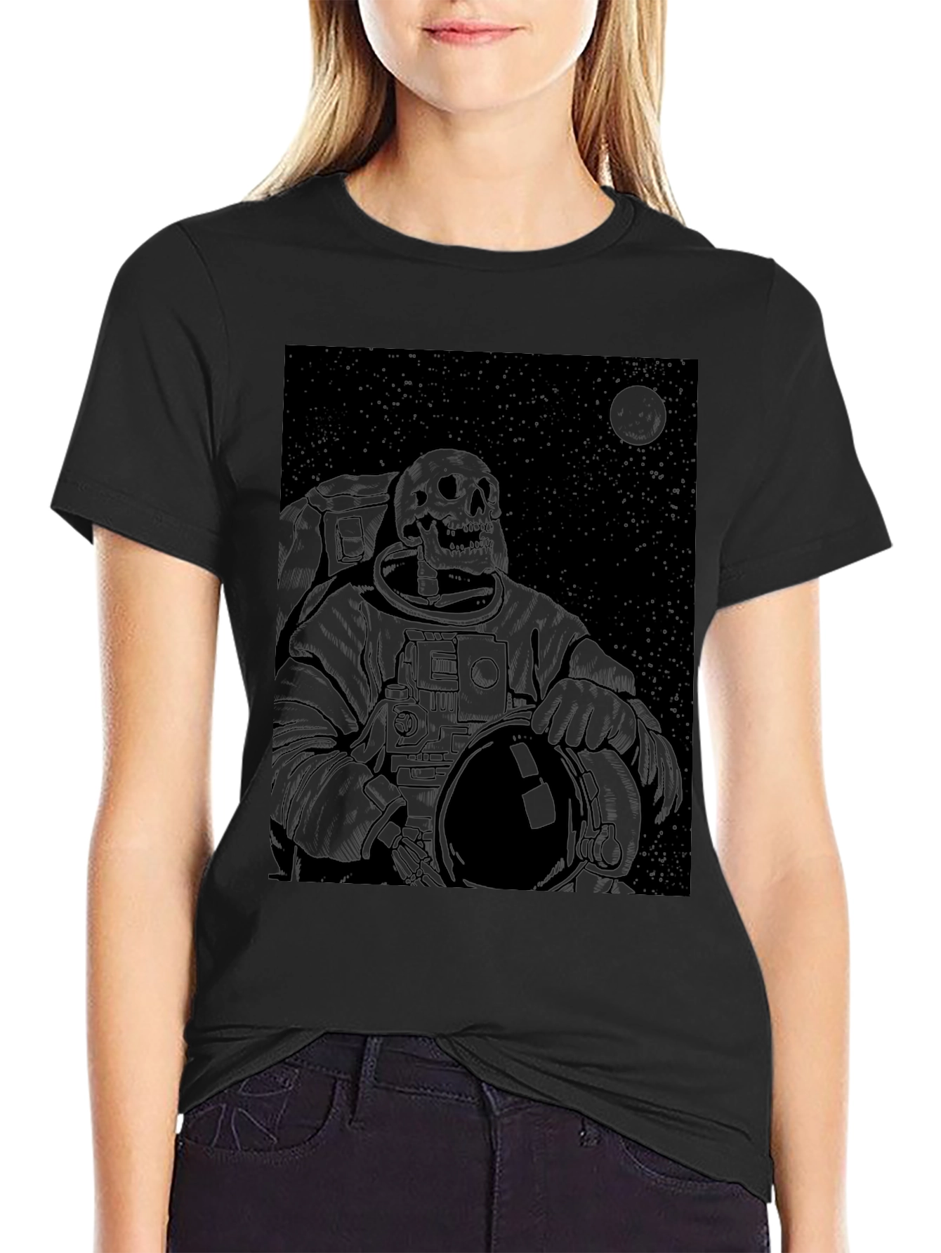 Astronaut Skeleton Graphic Tee